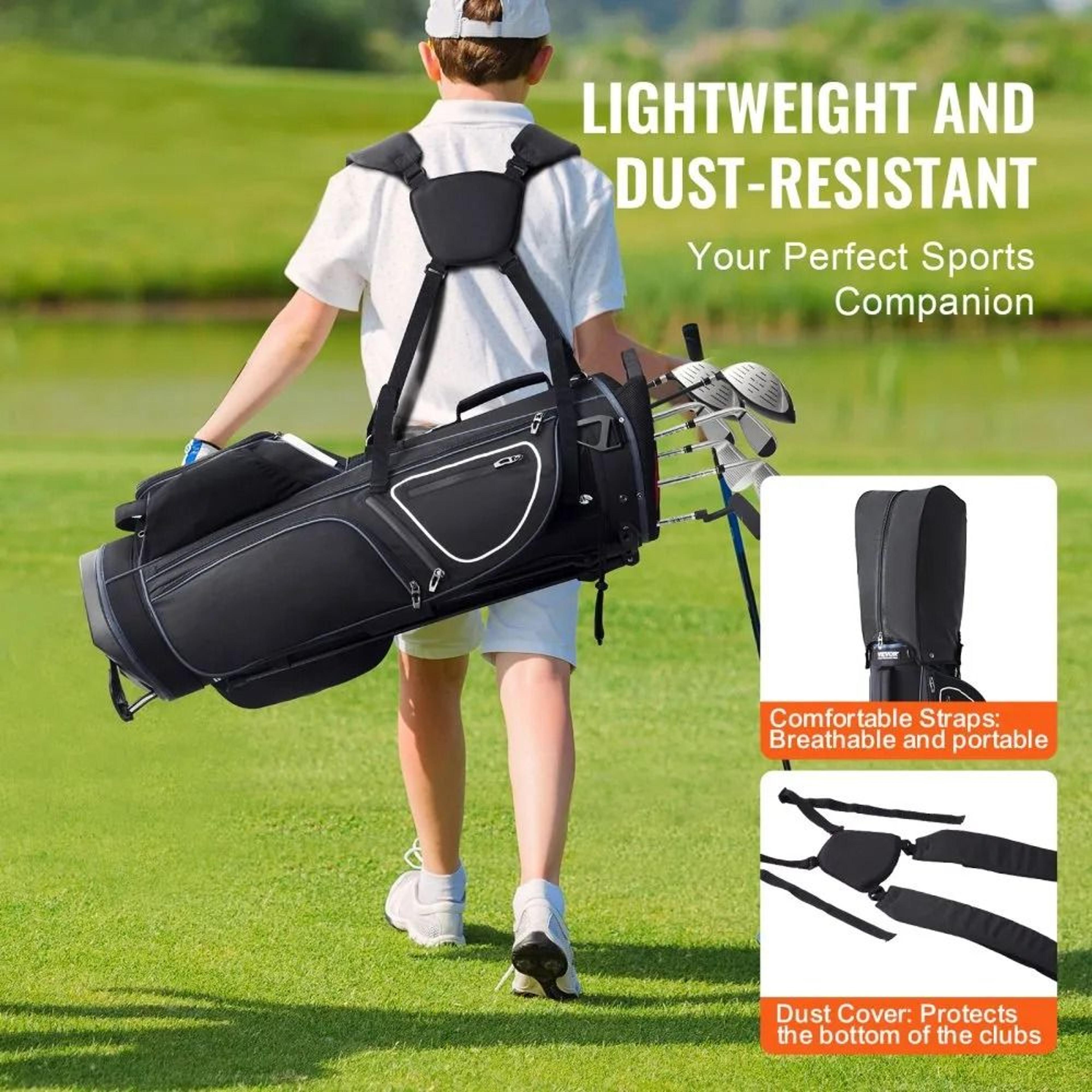 Golf Cart Bag With 14Way Divider  11 Pockets Waterproof Stand Bag 4