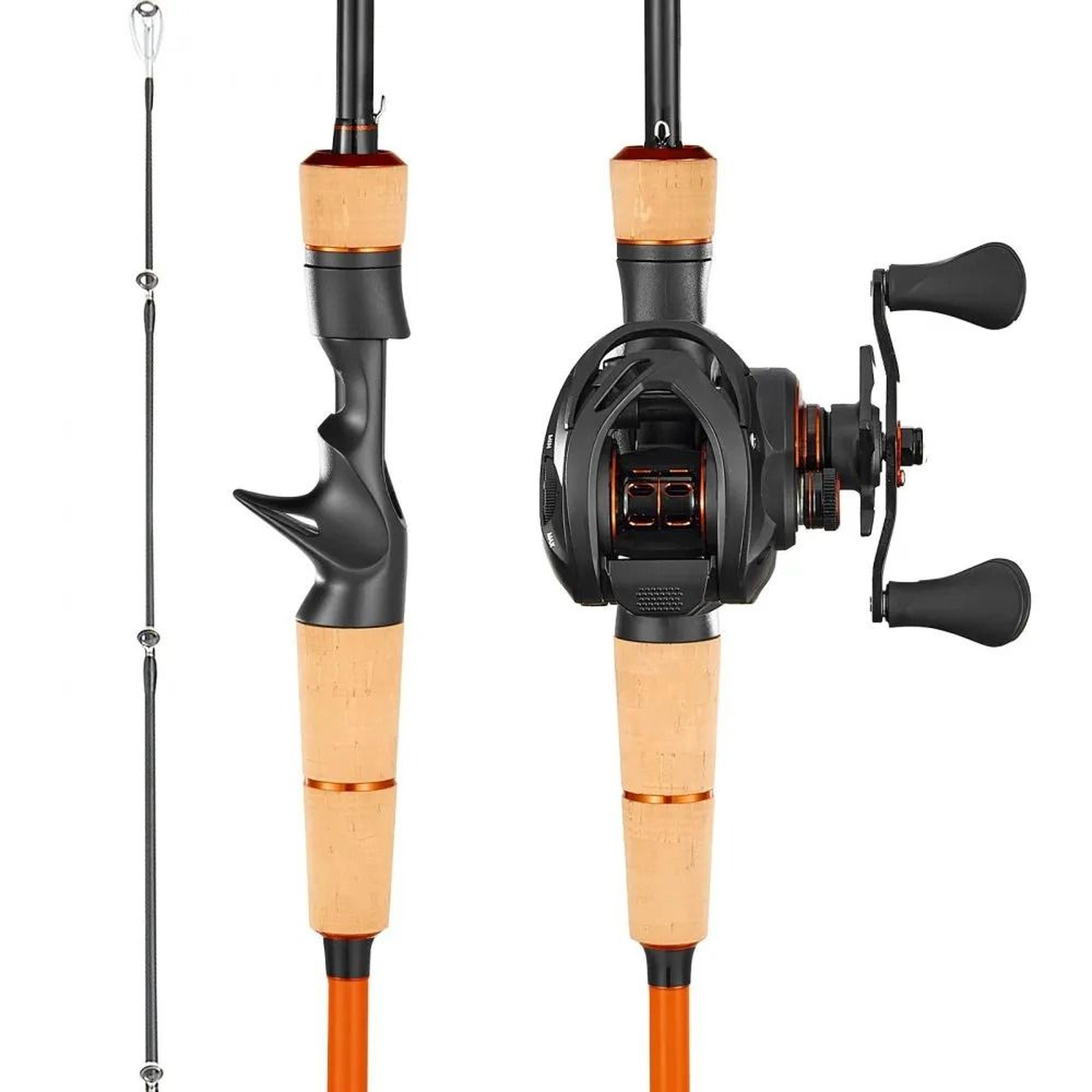 premium im7 carbon fiber baitcasting rod and reel combo for bass fishing