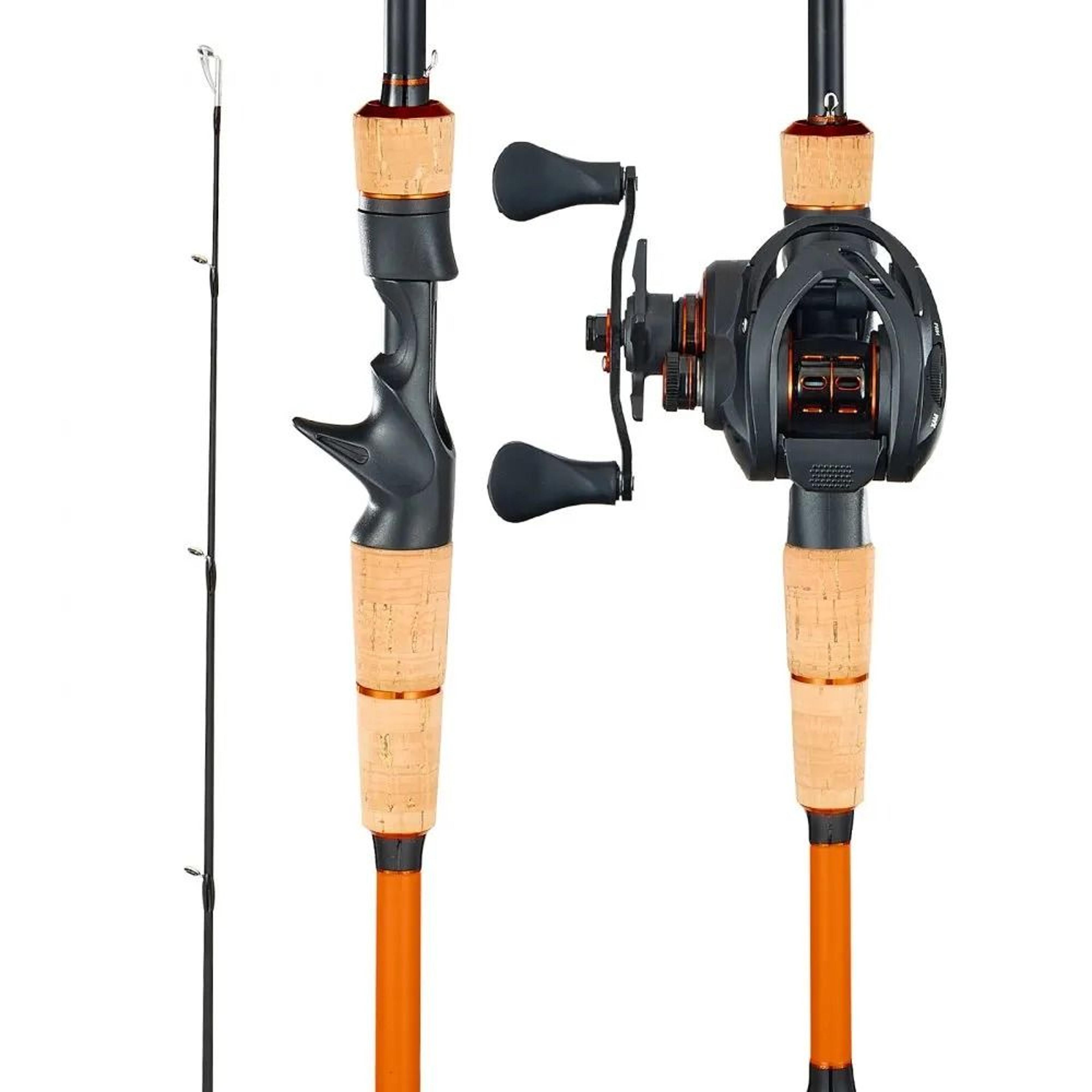 im7 carbon fiber baitcasting rod & reel combo high speed bass fishing gear