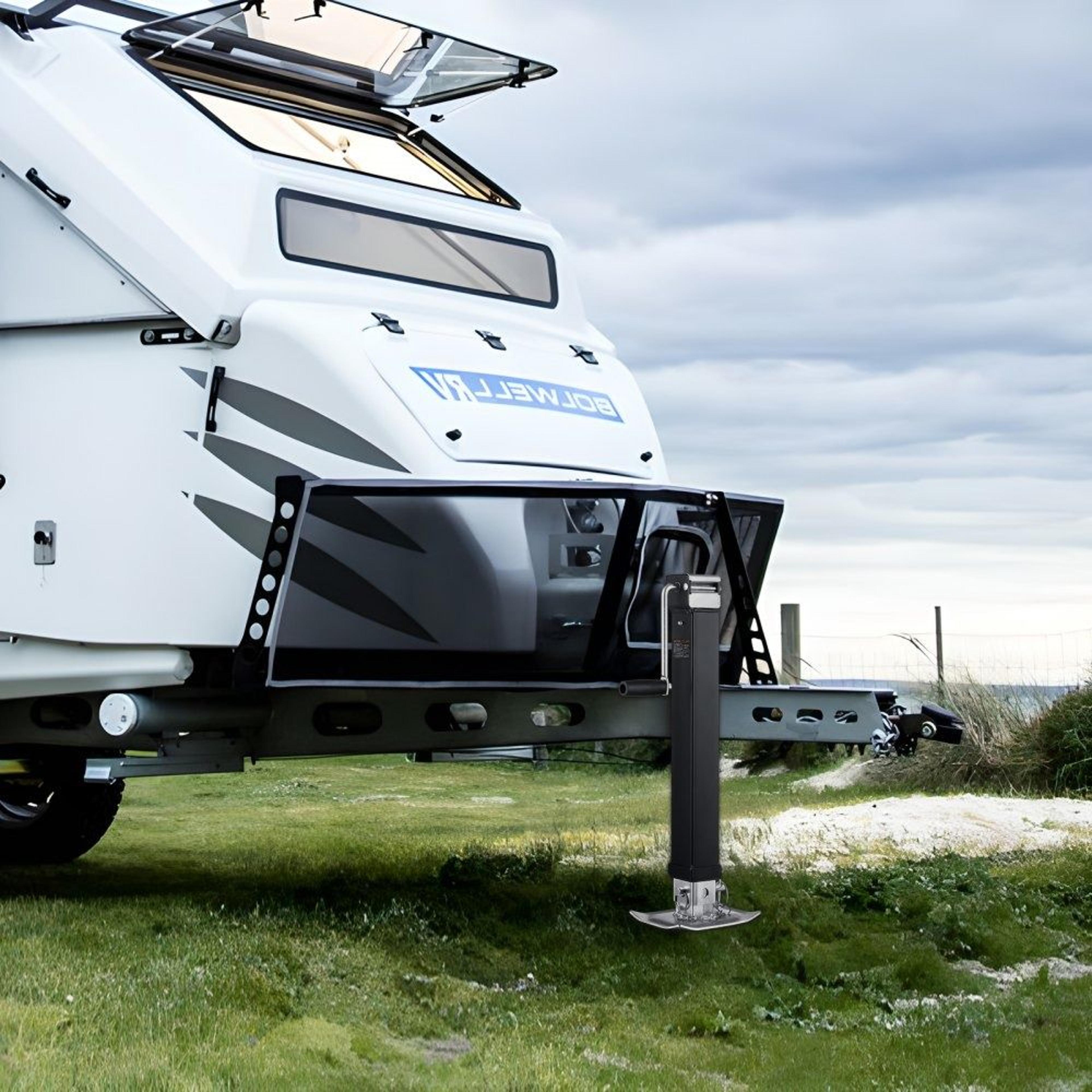 Heavy Duty Trailer Jack 8000 Lbs With Swivel Pipe Mount For RV  Utility Trailers 5