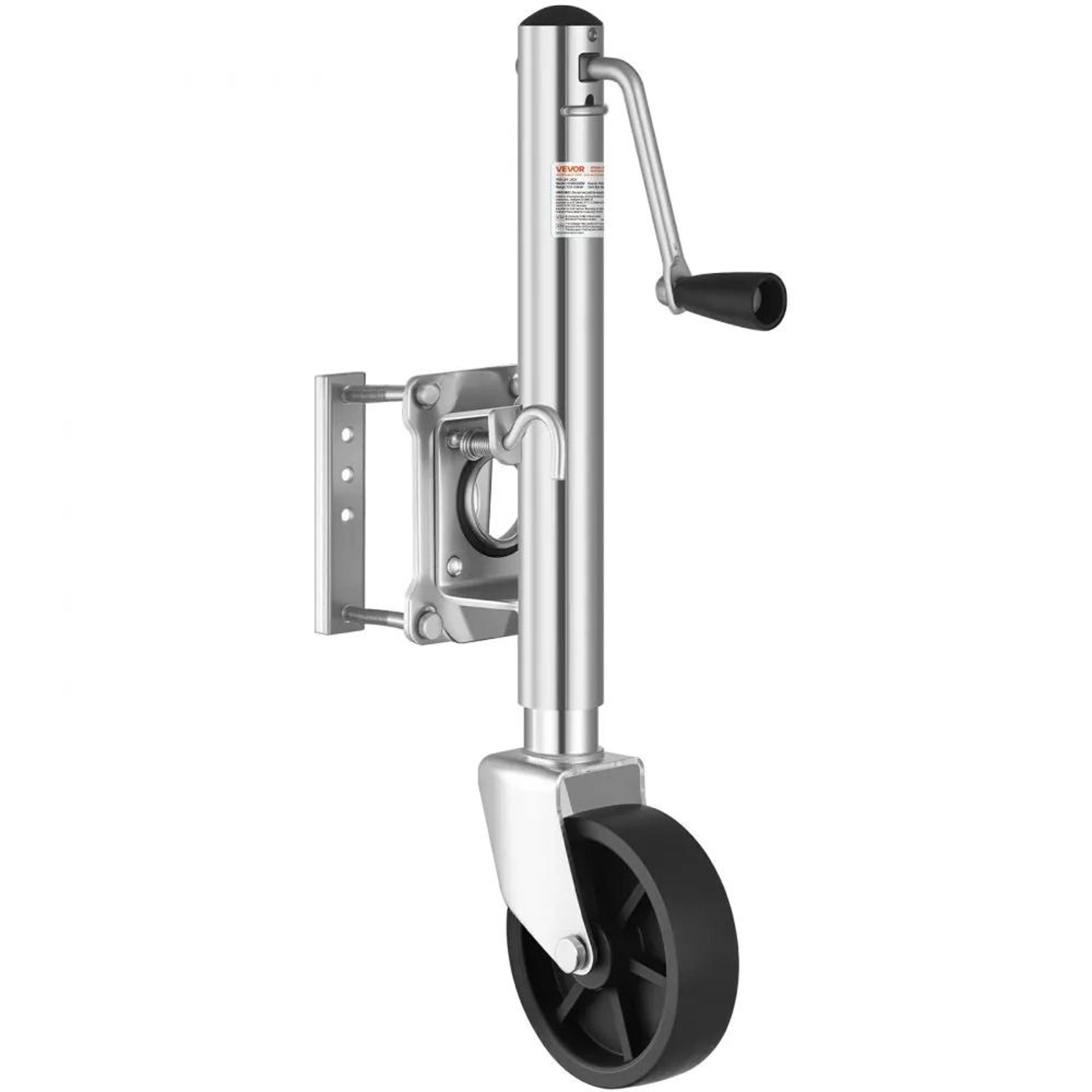 heavy duty trailer jack with wheel, 1000 lbs swivel boat trailer jack for rv & utility trailers