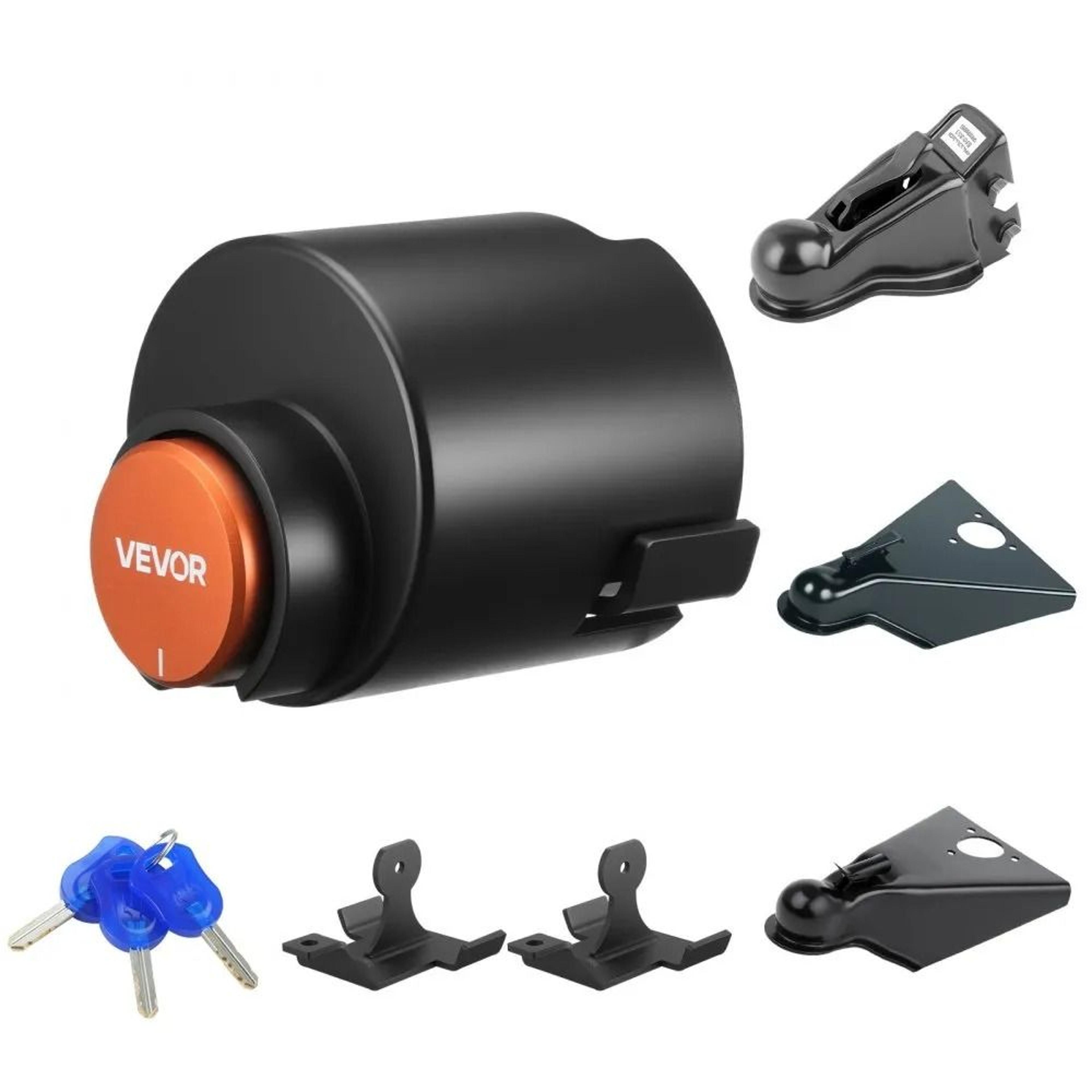 heavy duty trailer coupler lock for hitch couplers with 3 keys