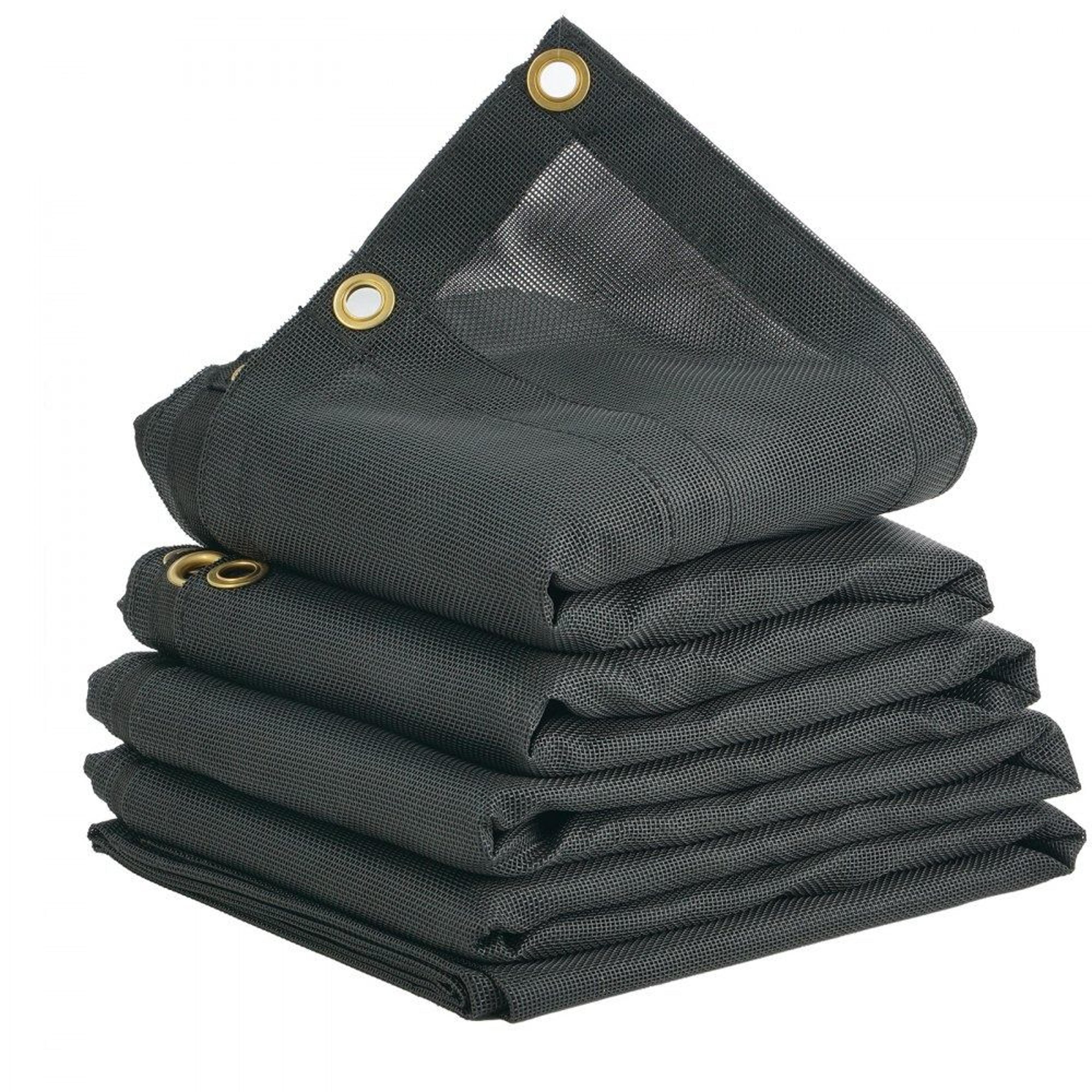 heavy duty dump truck mesh tarp 7x14 ft pvc coated trailer cover with brass grommets