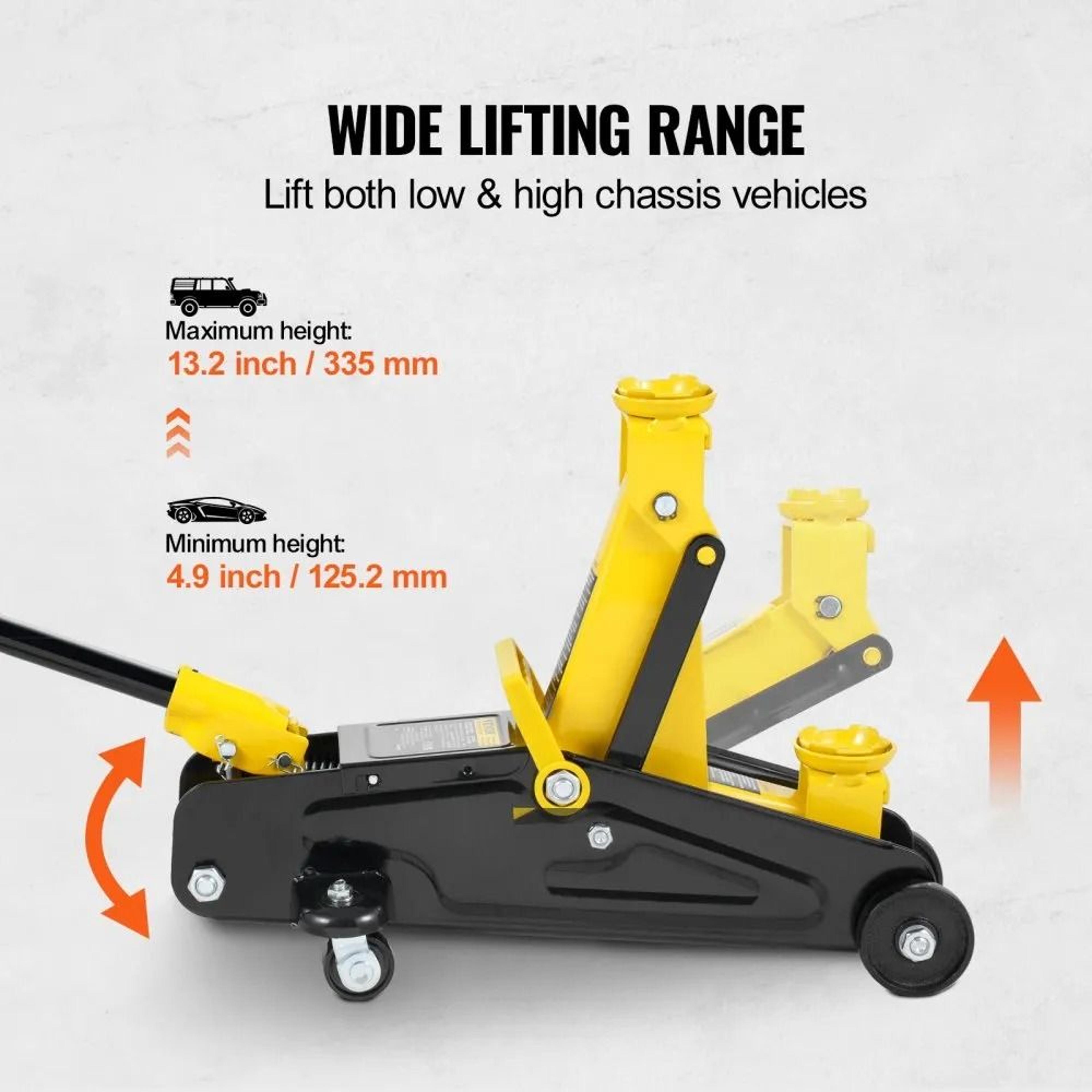 2 Ton Low Profile Hydraulic Floor Jack For Cars SUVs  Light Trucks 4
