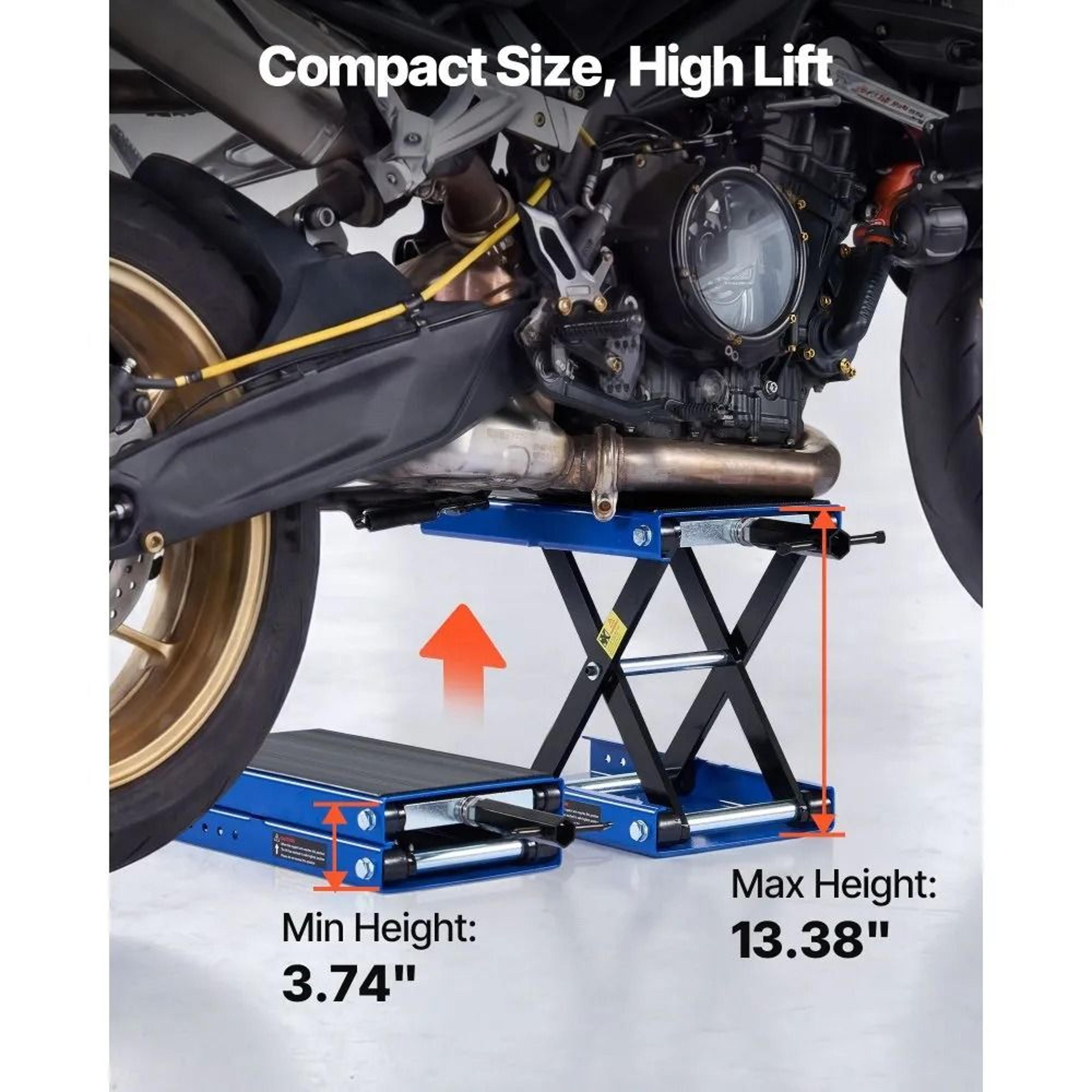 HeavyDuty Motorcycle Lift Jack 1100 Lbs Adjustable Motorcycle Scissor Lift Stand 1