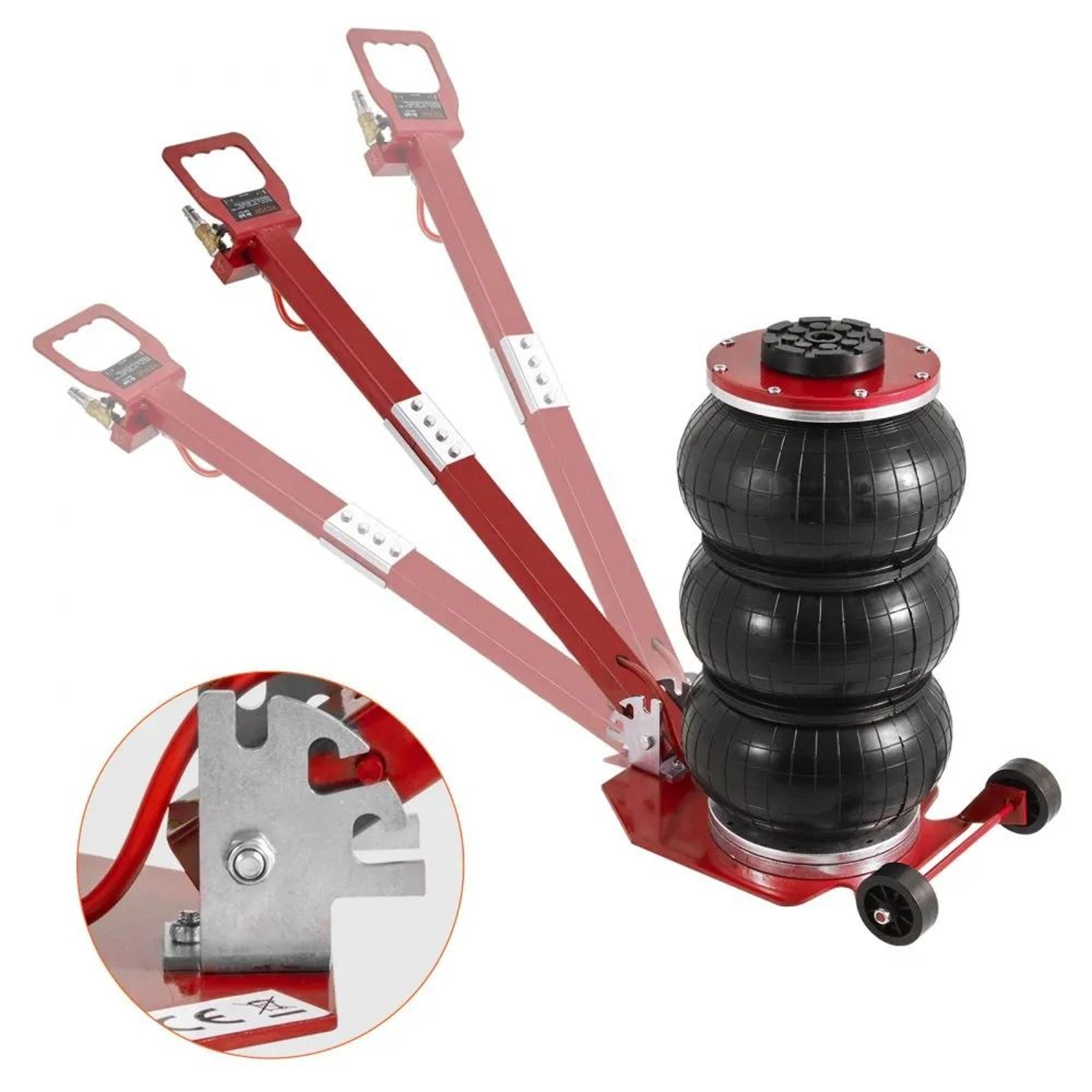 3 ton air jack pneumatic triple bag car lift with fast 5-second lifting