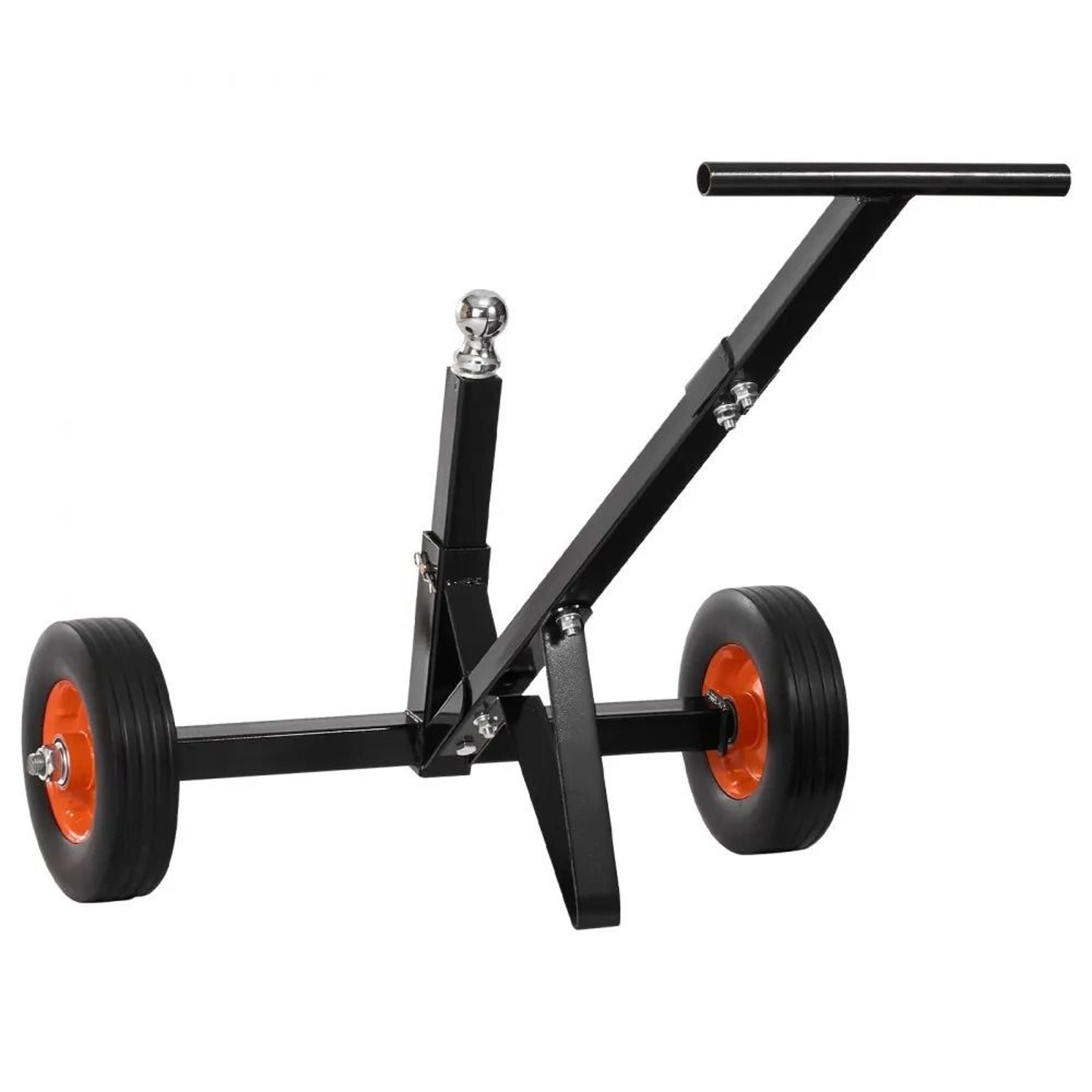 heavy duty trailer dolly with adjustable hitch ball & solid tires for boat rv utility trailers