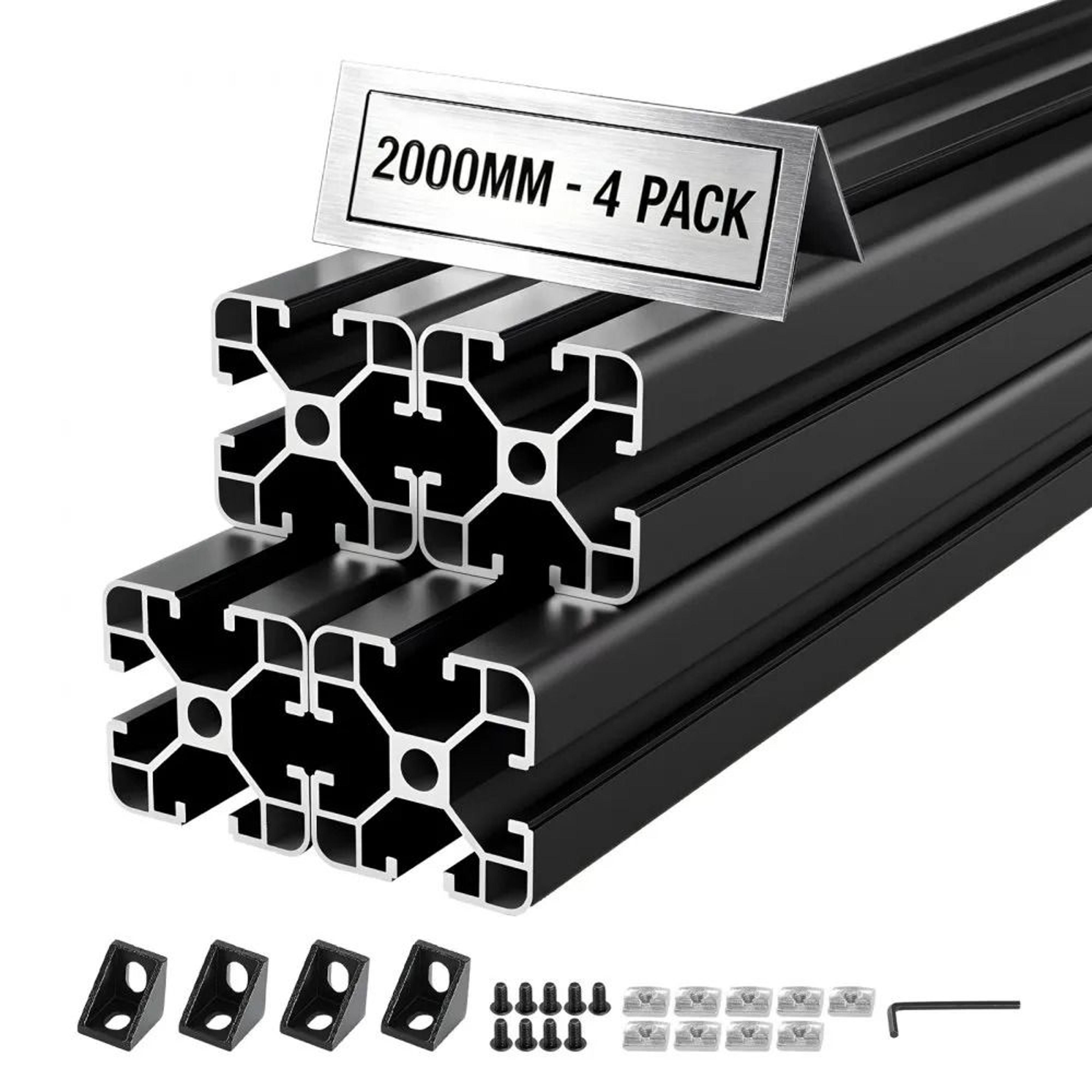 heavy duty aluminum extrusion t slot rails 2000mm for cnc & 3d printer builds