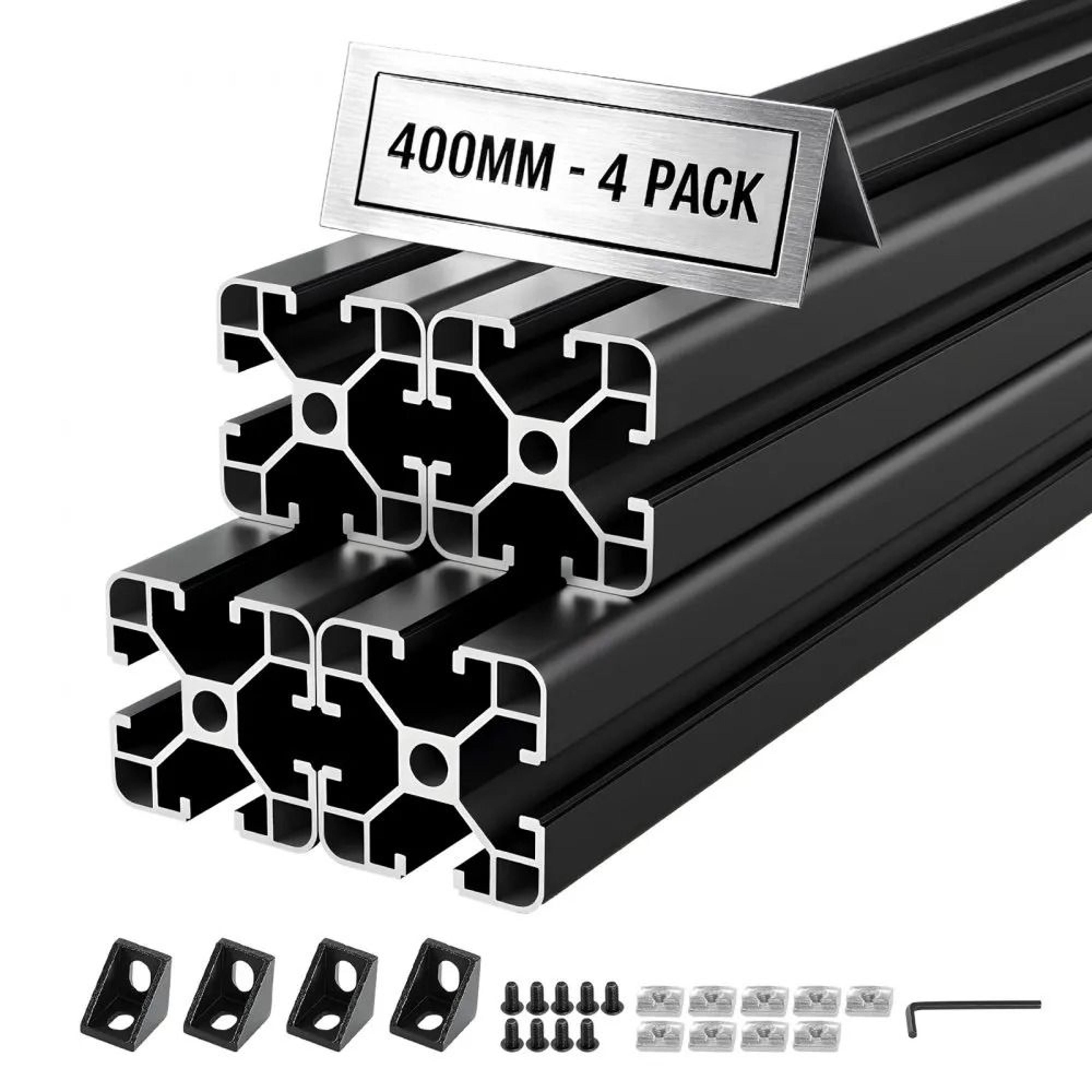 4pcs aluminum extrusion t slot rails for cnc & 3d printer frames