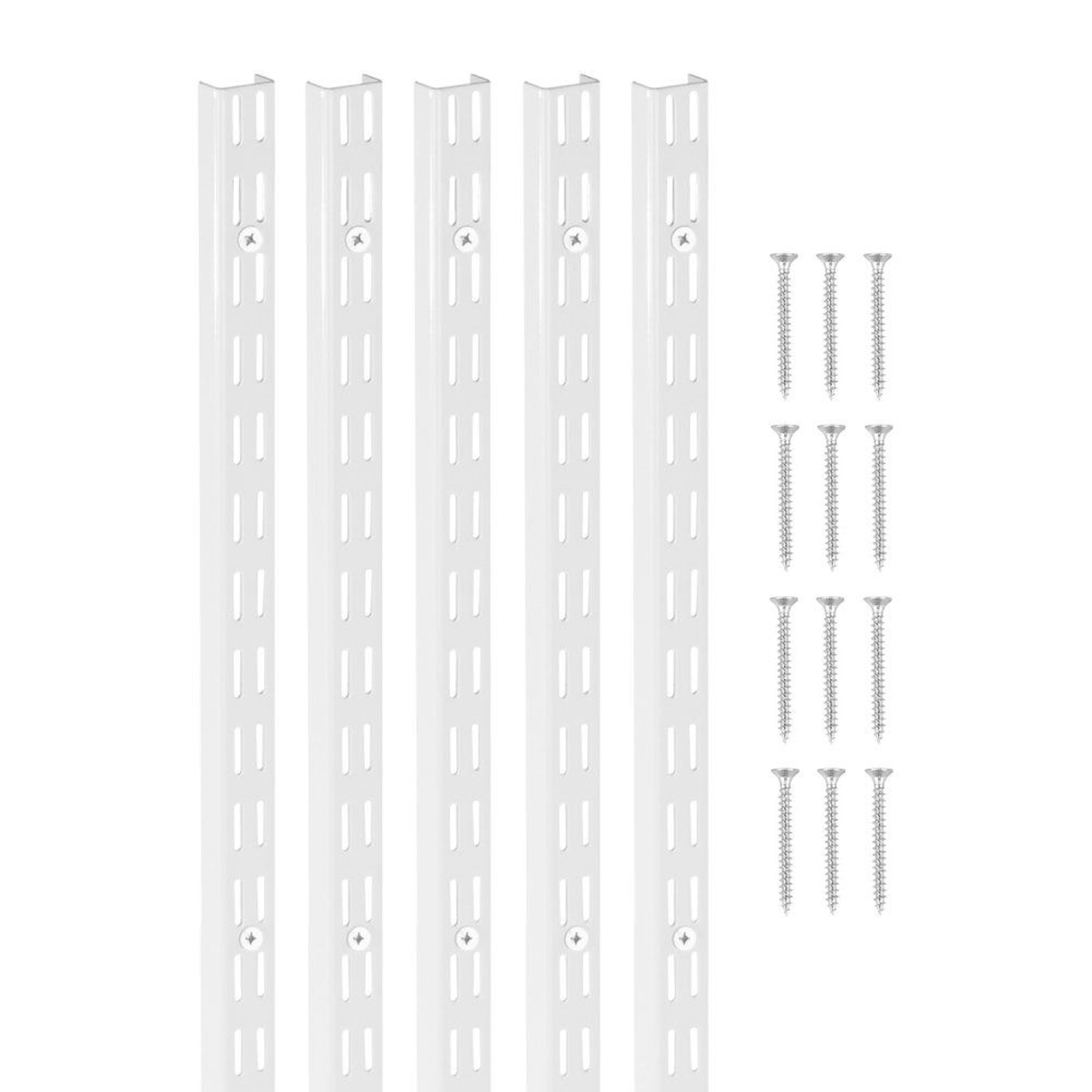 adjustable shelf pilaster wall shelving system 5 pack for closet & garage storage