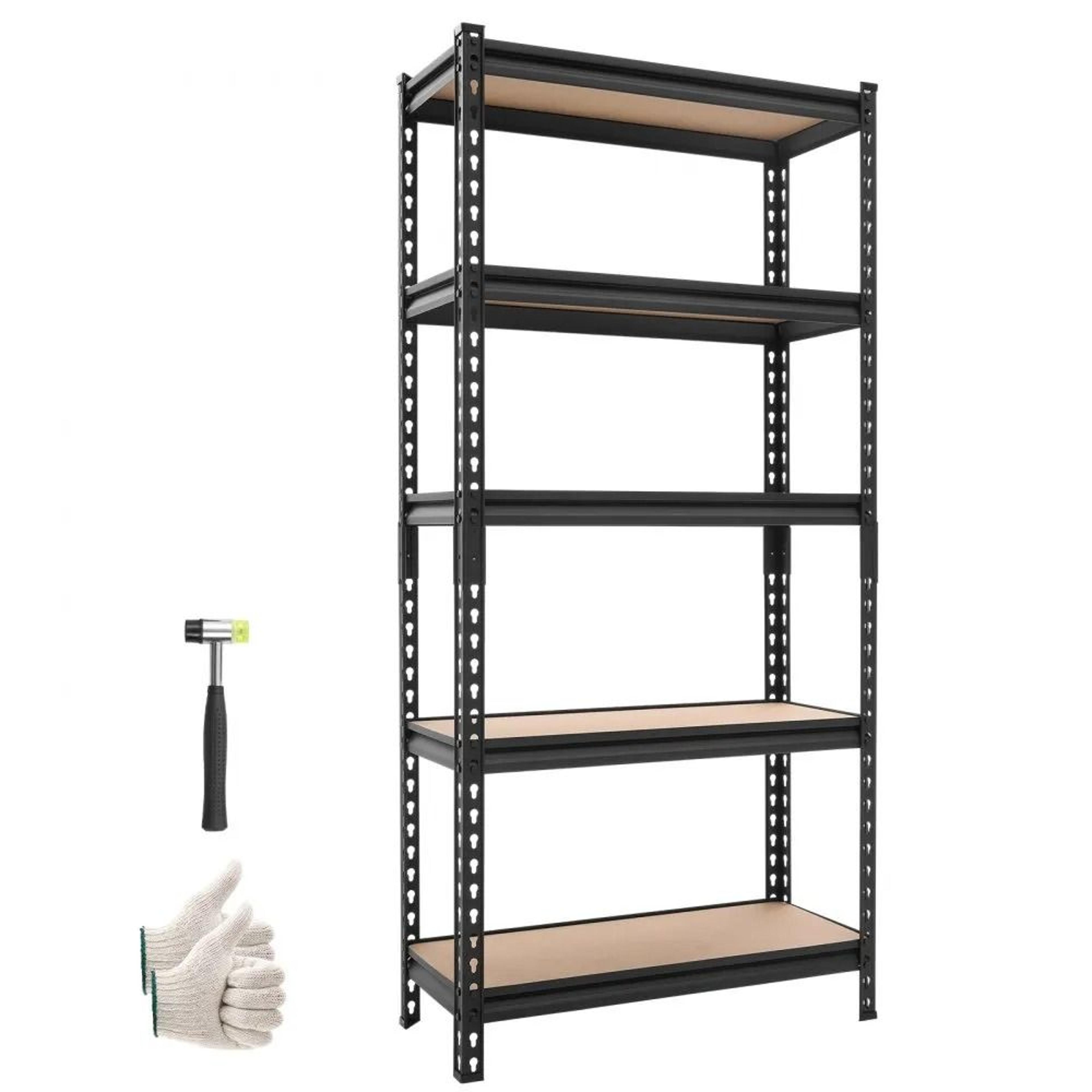 heavy duty garage storage shelves 5 tier adjustable metal utility rack 2000 lbs