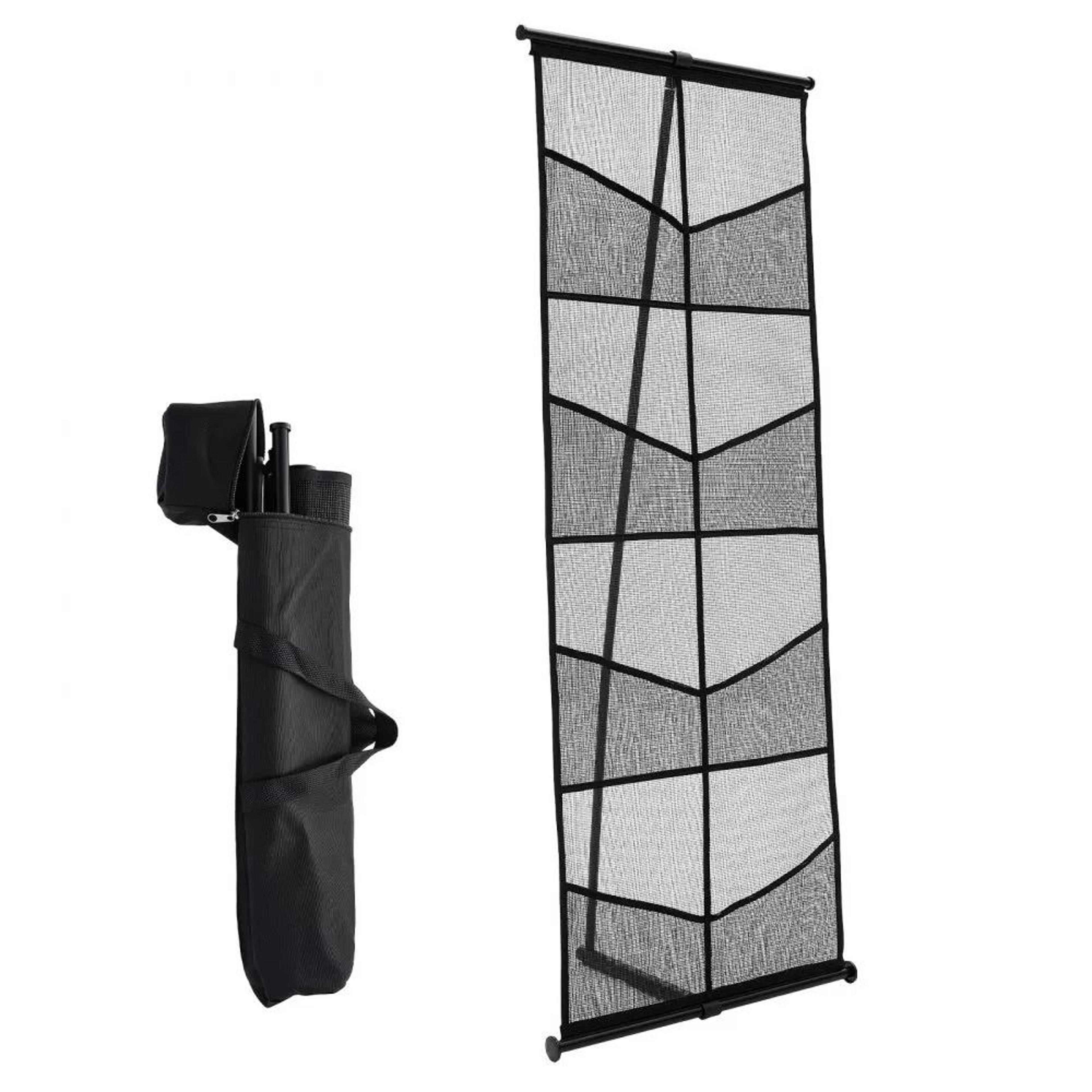 Brochure Display Stand 4Tier Portable Literature Display Rack With 8 Mesh Pockets 9