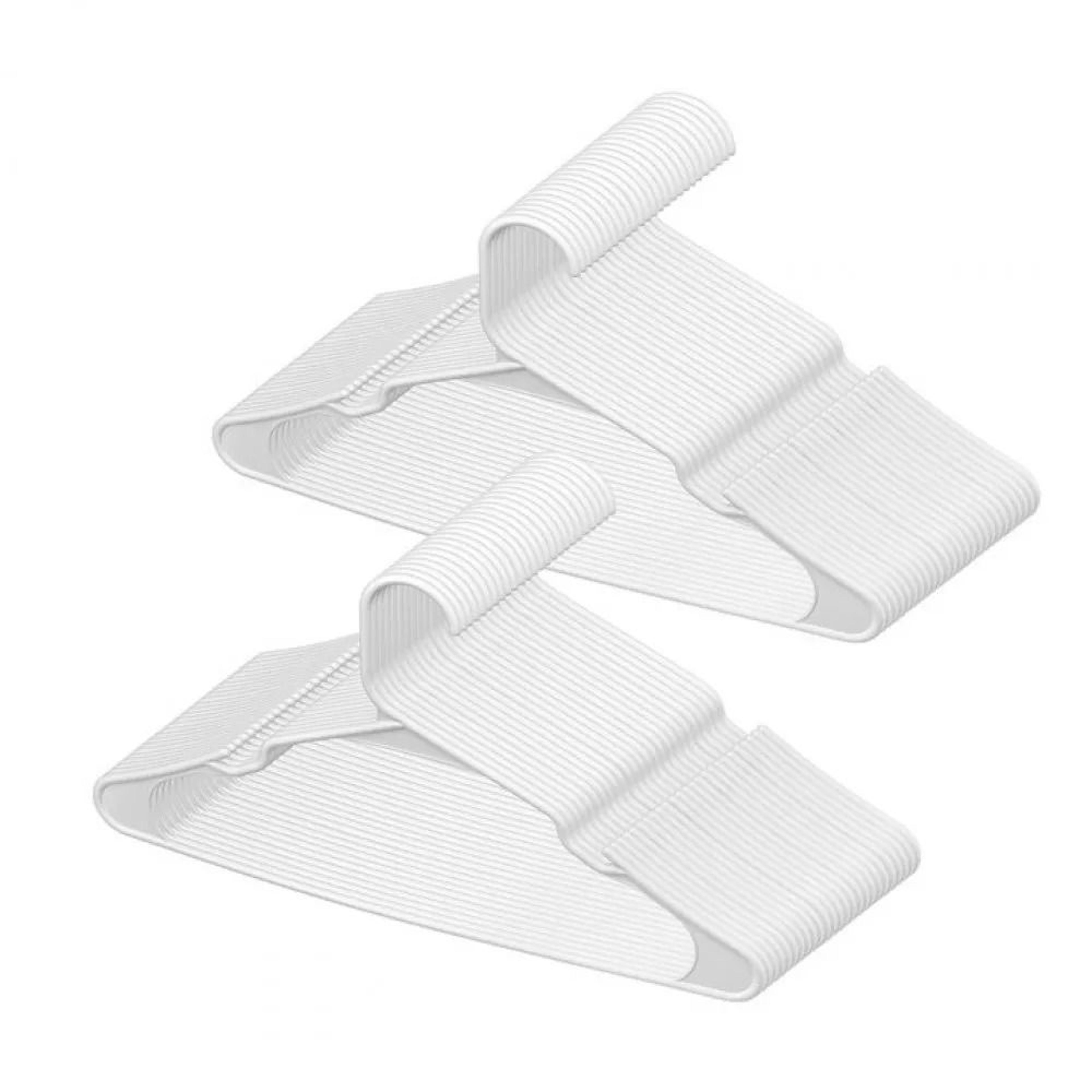 ultra-thin non-slip plastic hangers 50 pack white space saving closet hangers
