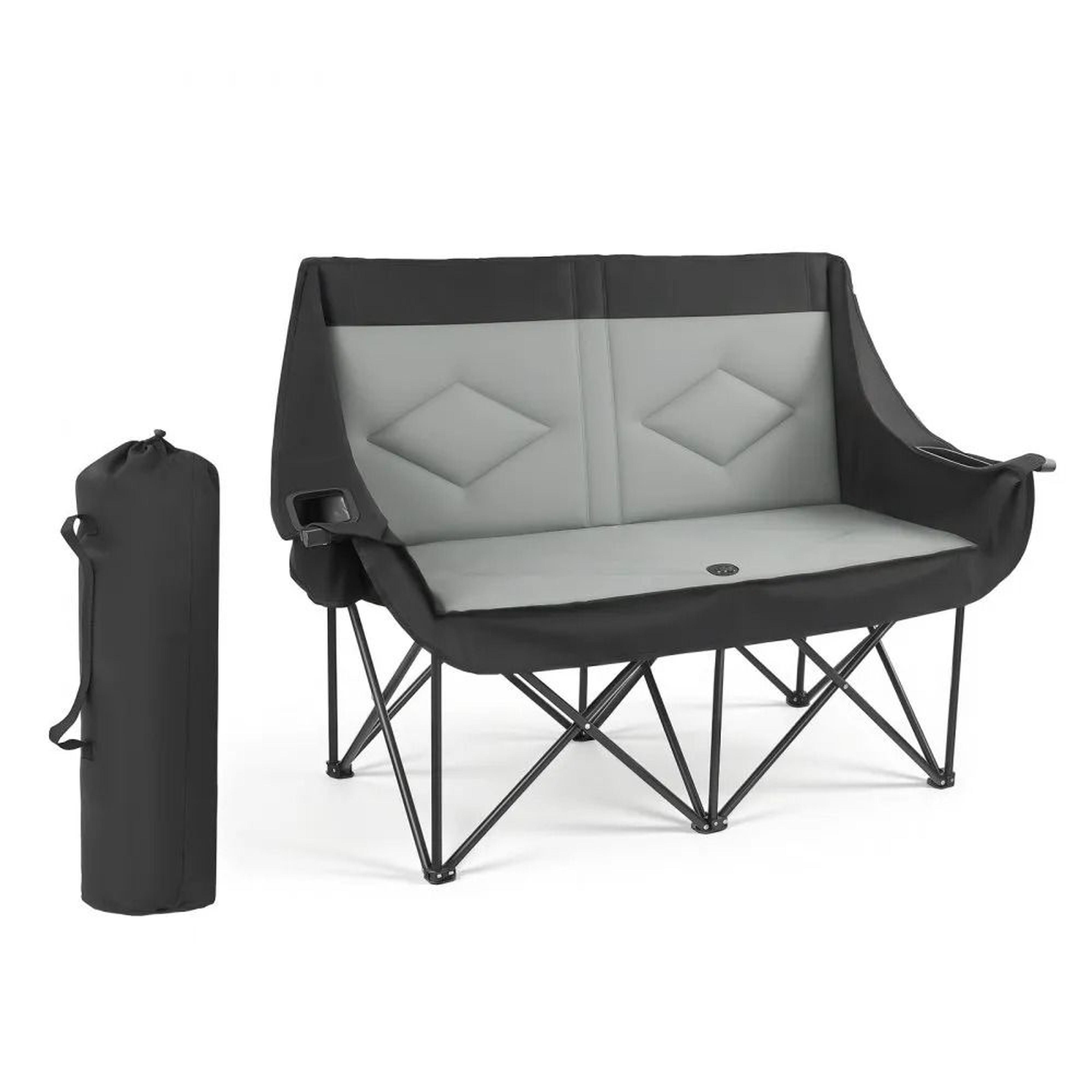 heavy duty outdoor double camping chair for two adults