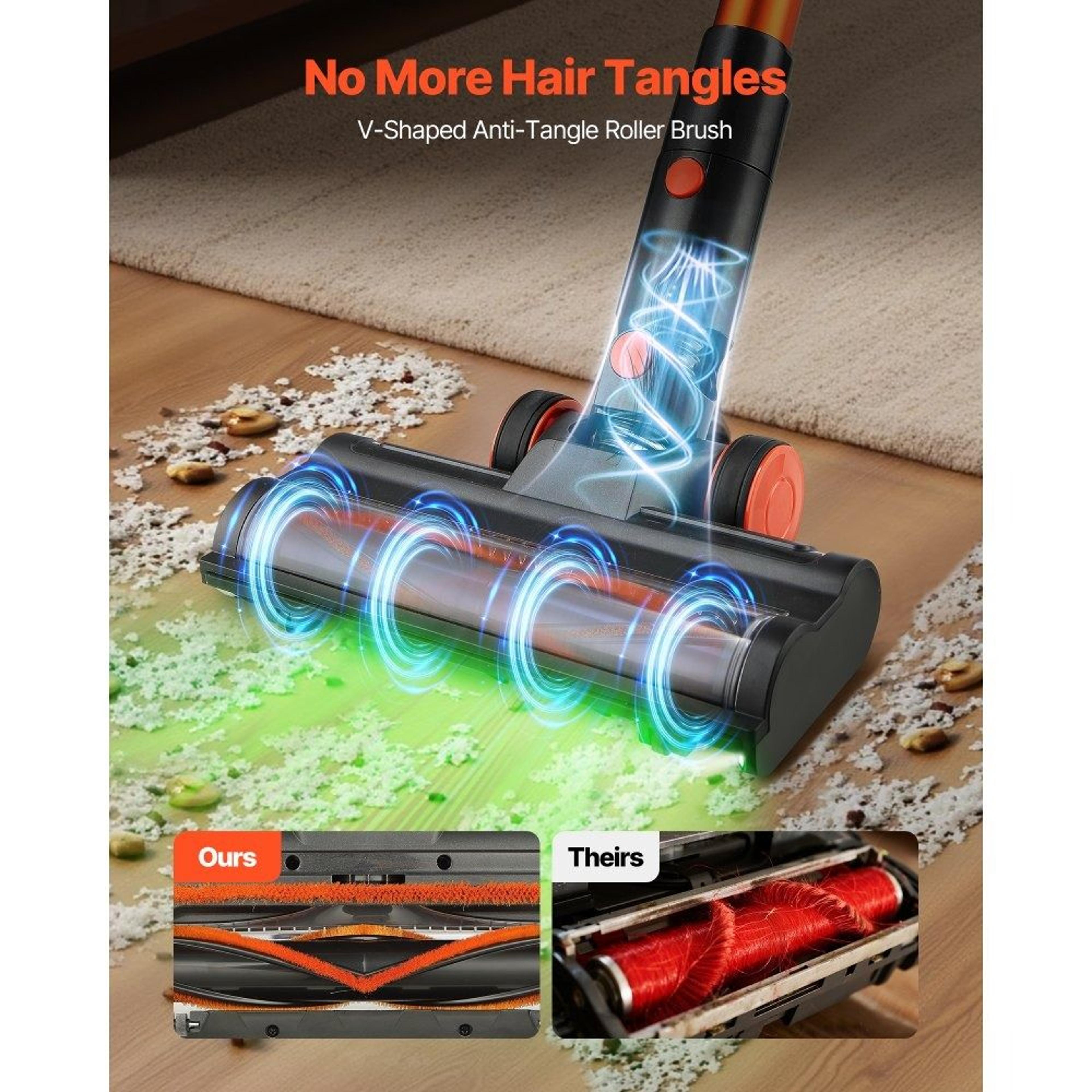 Cordless Vacuum Cleaner 40KPA Suction AntiTangle Stick Vacuum For Pet Hair  Hard Floors 2