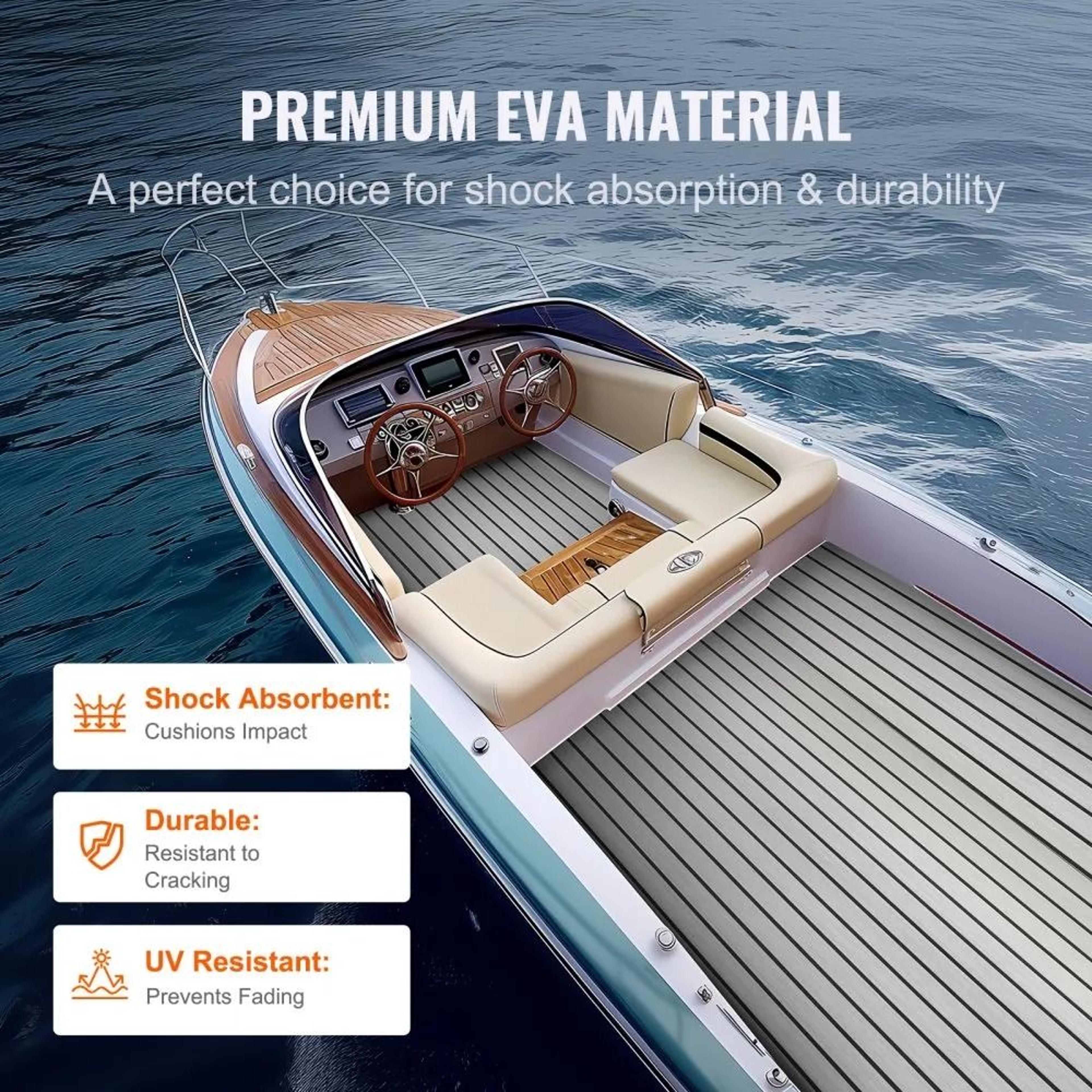 EVA Foam Boat Decking Non Slip Self Adhesive Marine Flooring 3