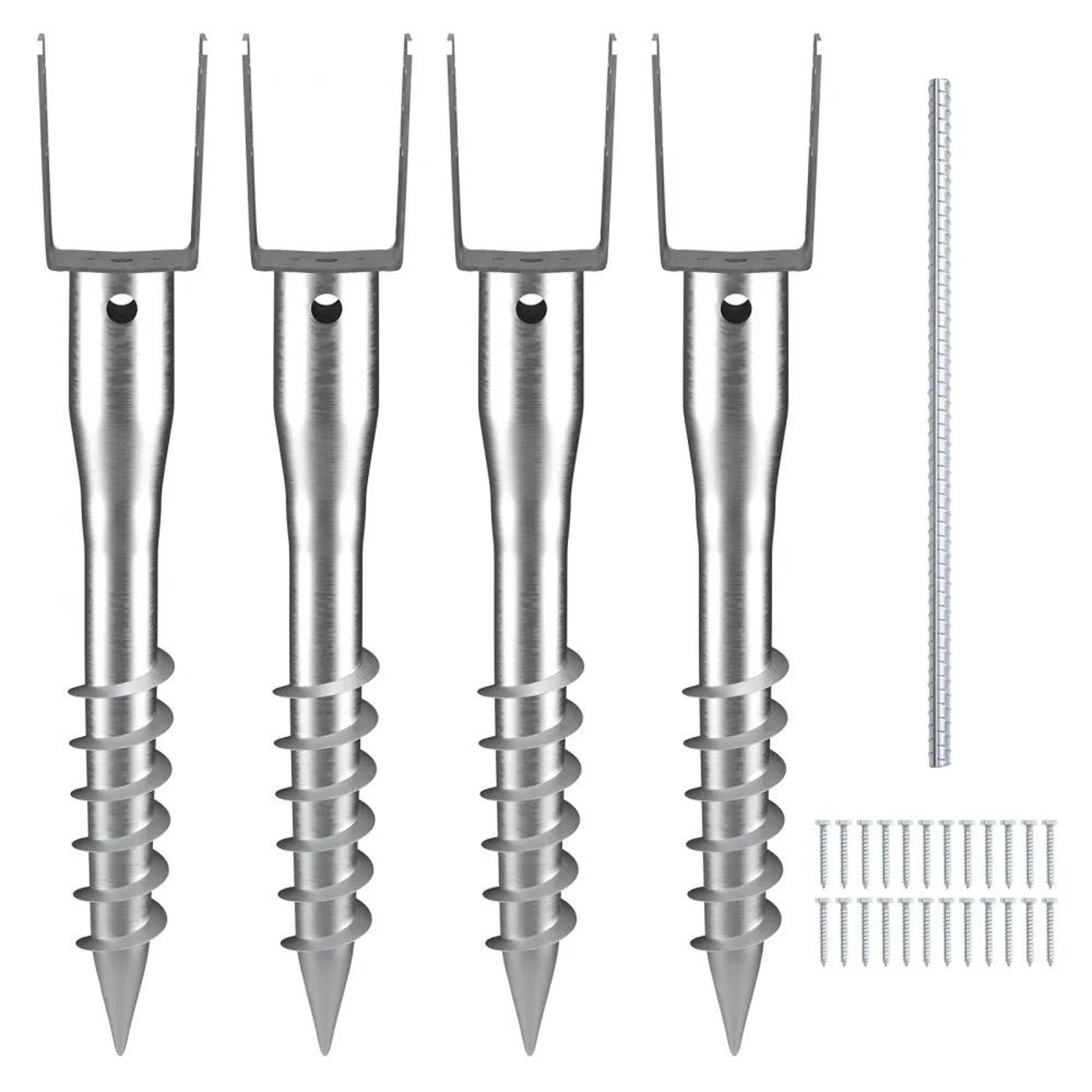 no dig ground anchor 4 pack heavy duty fence post anchor stakes