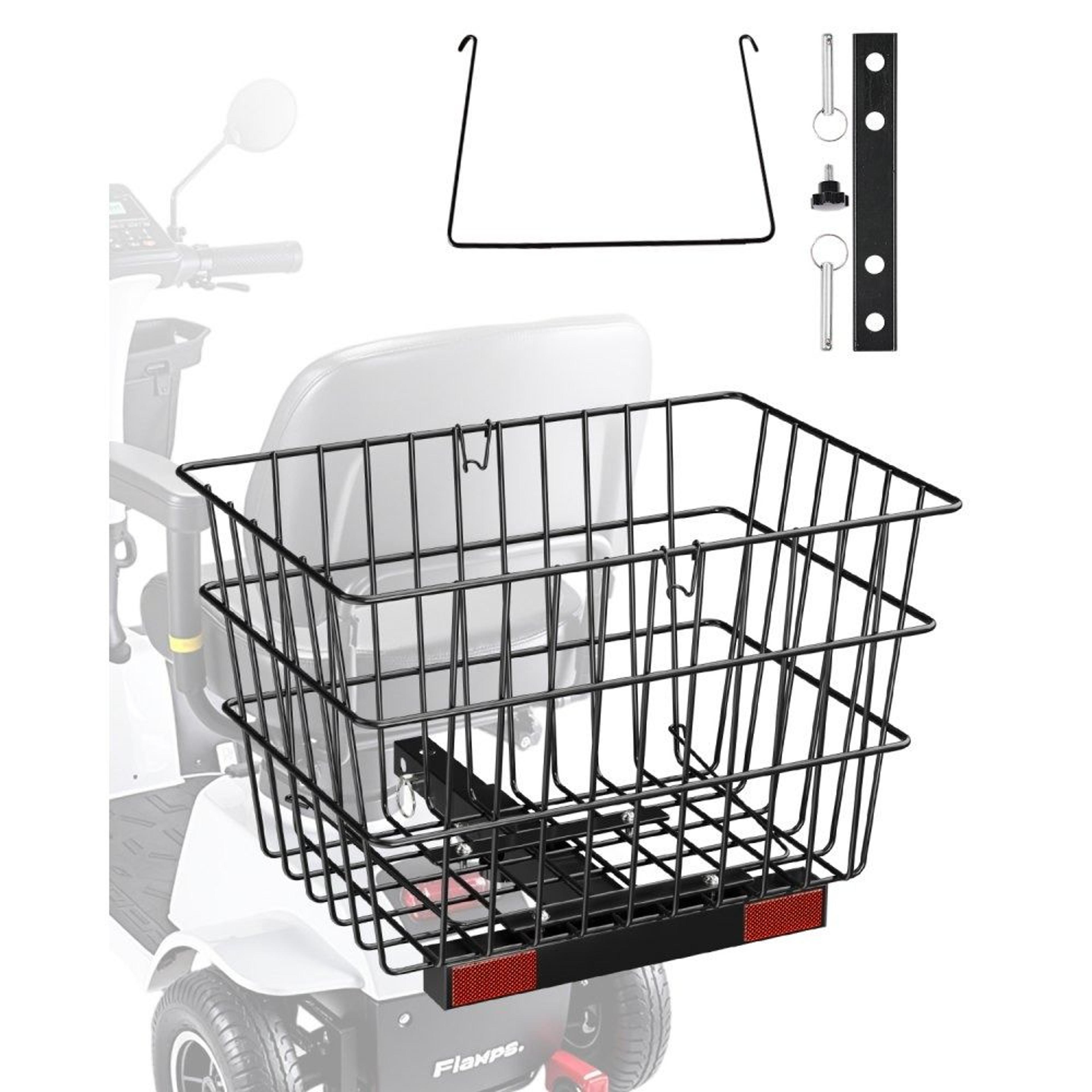 mobility scooter basket with handle heavy duty rear cargo carrier