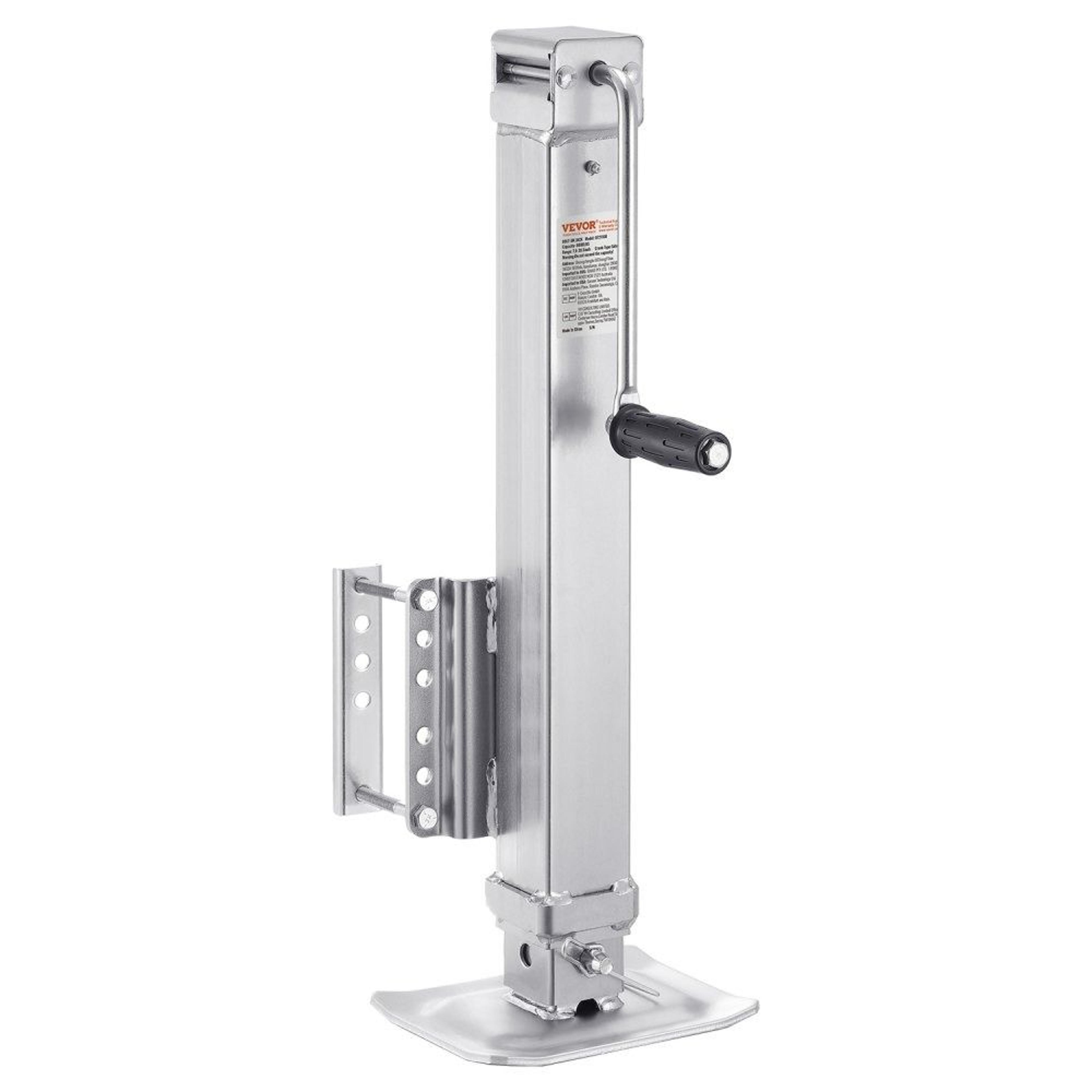 heavy duty 8000 lb trailer jack with 28.5 inch lift and bolt on swivel mount