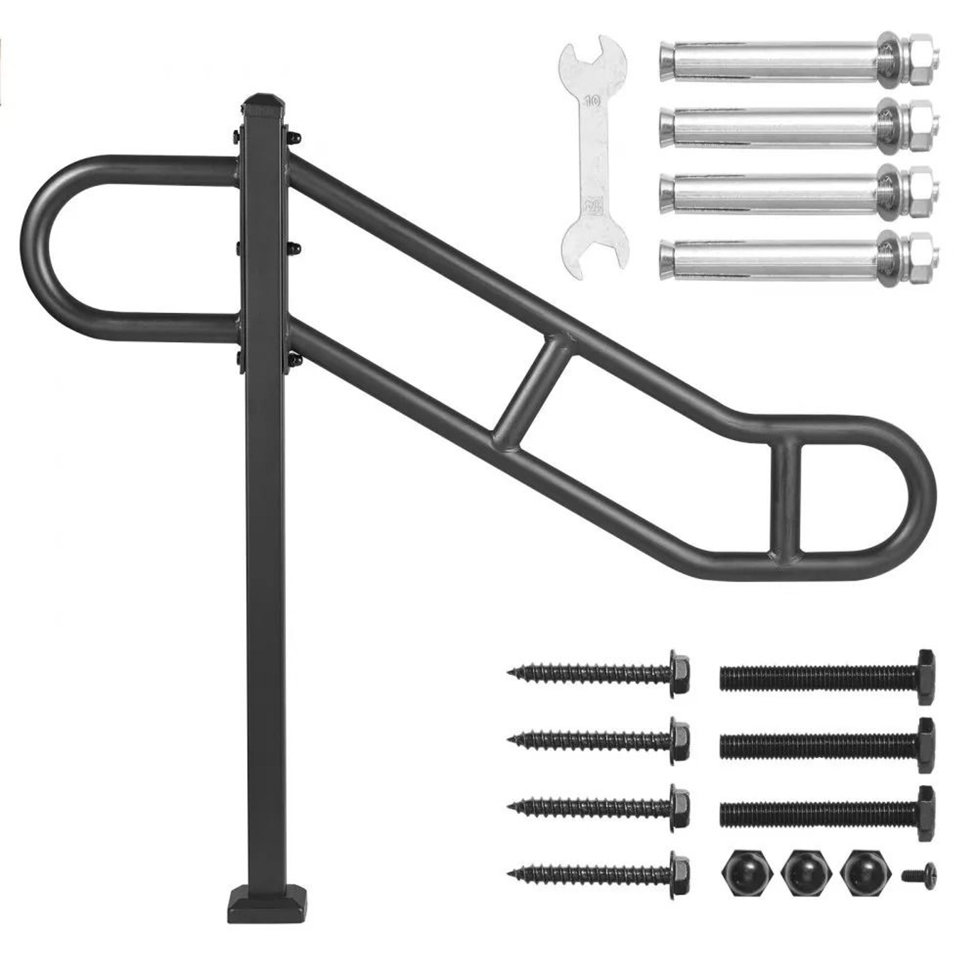outdoor stair handrail for 1 to 3 steps