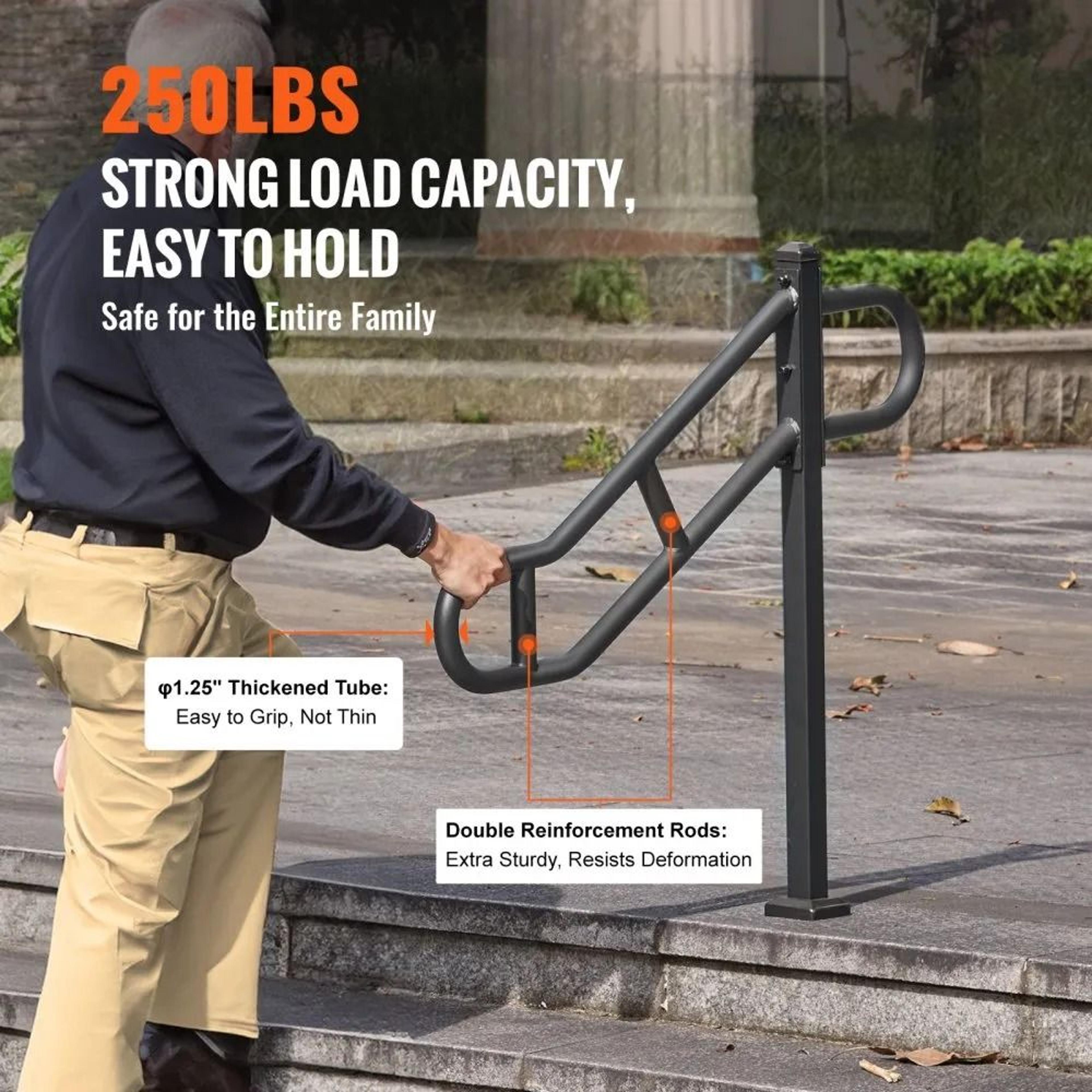 Outdoor Stair Handrail For 1 To 3 Steps 1
