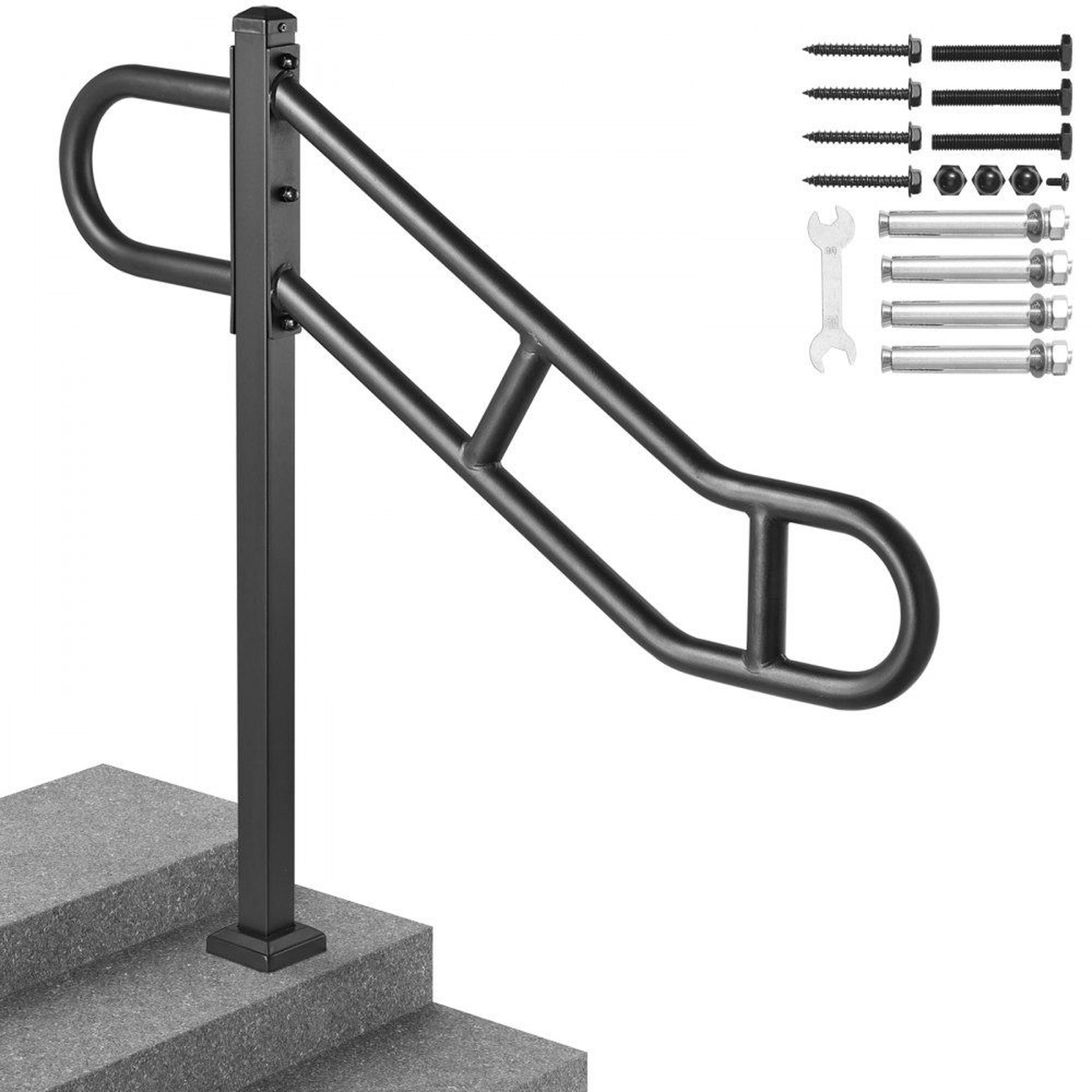 Outdoor Stair Handrail For 1 To 3 Steps 8
