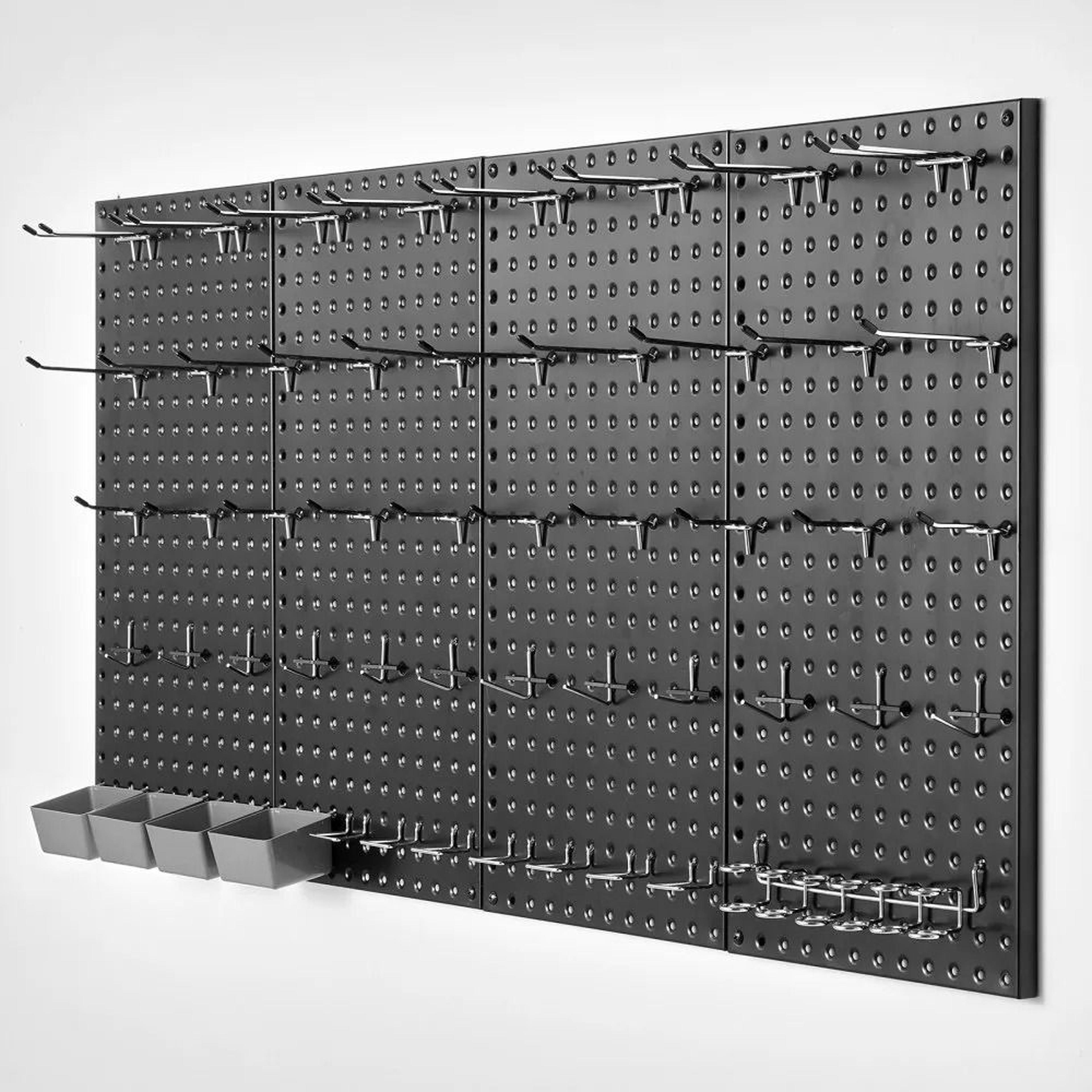 Metal Pegboard Panels Heavy Duty Garage Wall Organizer 9