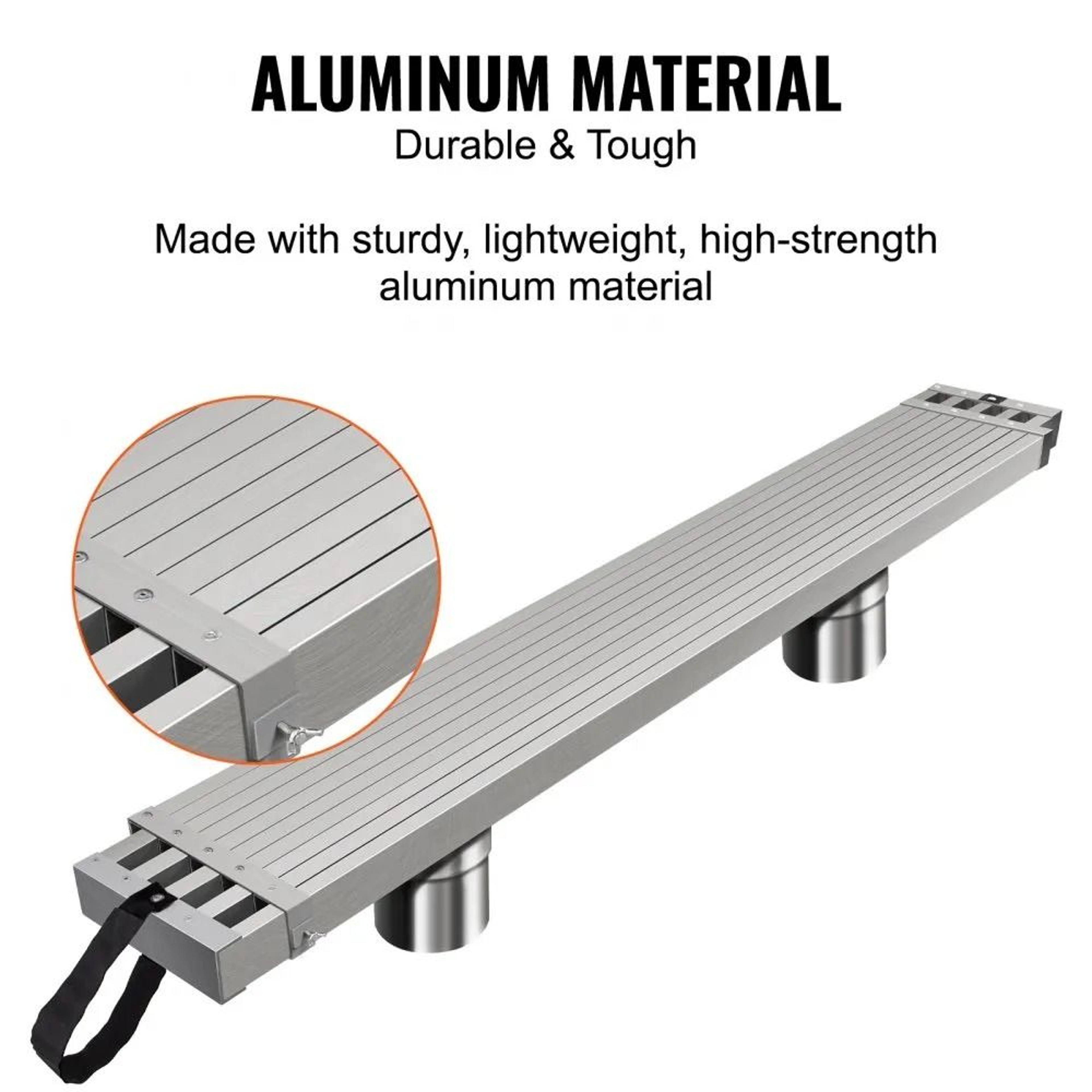 813 Ft Telescoping Scaffold Plank 500 Lb Aluminum Work Platform 4