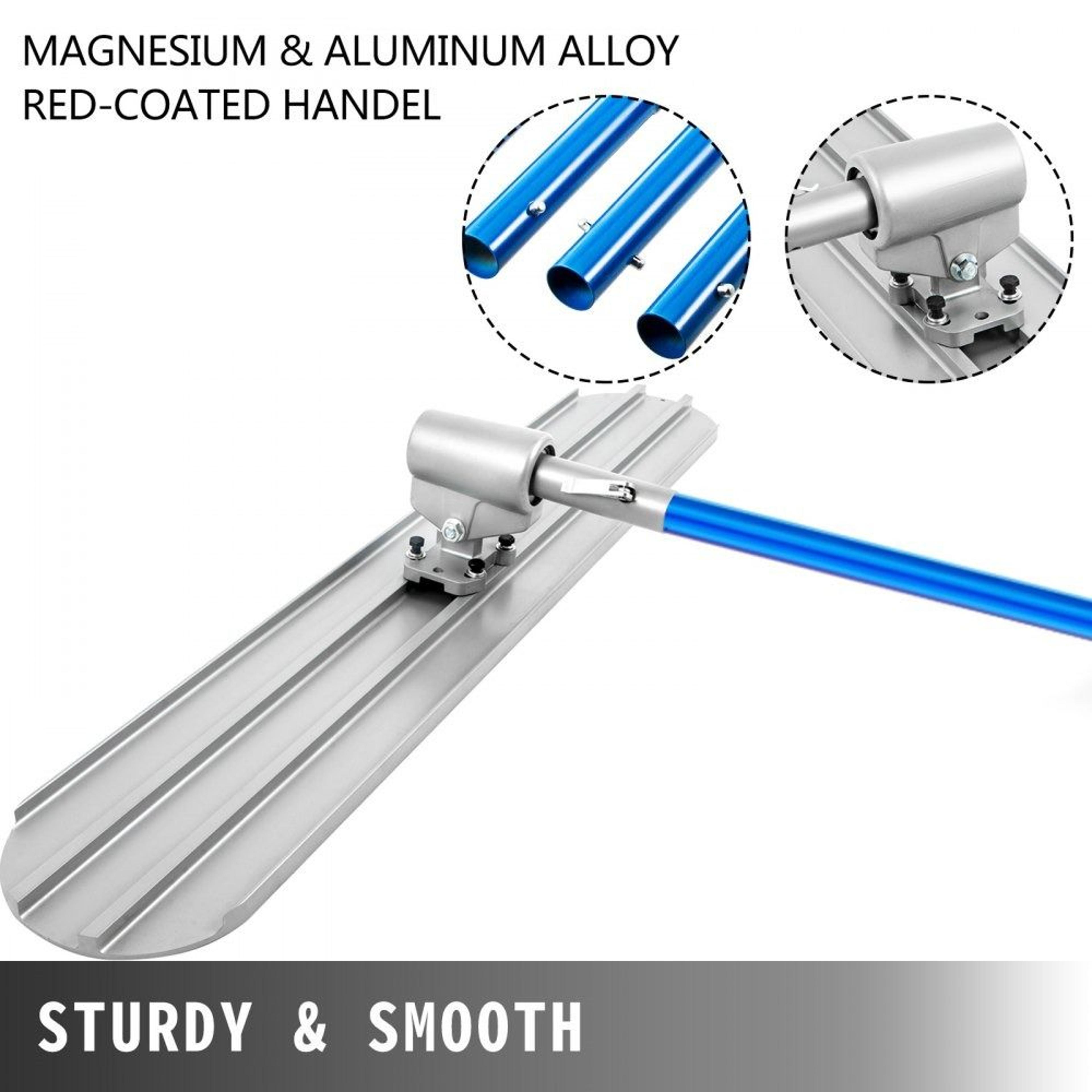 48 X 8 Magnesium Bull Float Concrete Finishing Kit With 4 Handles 5