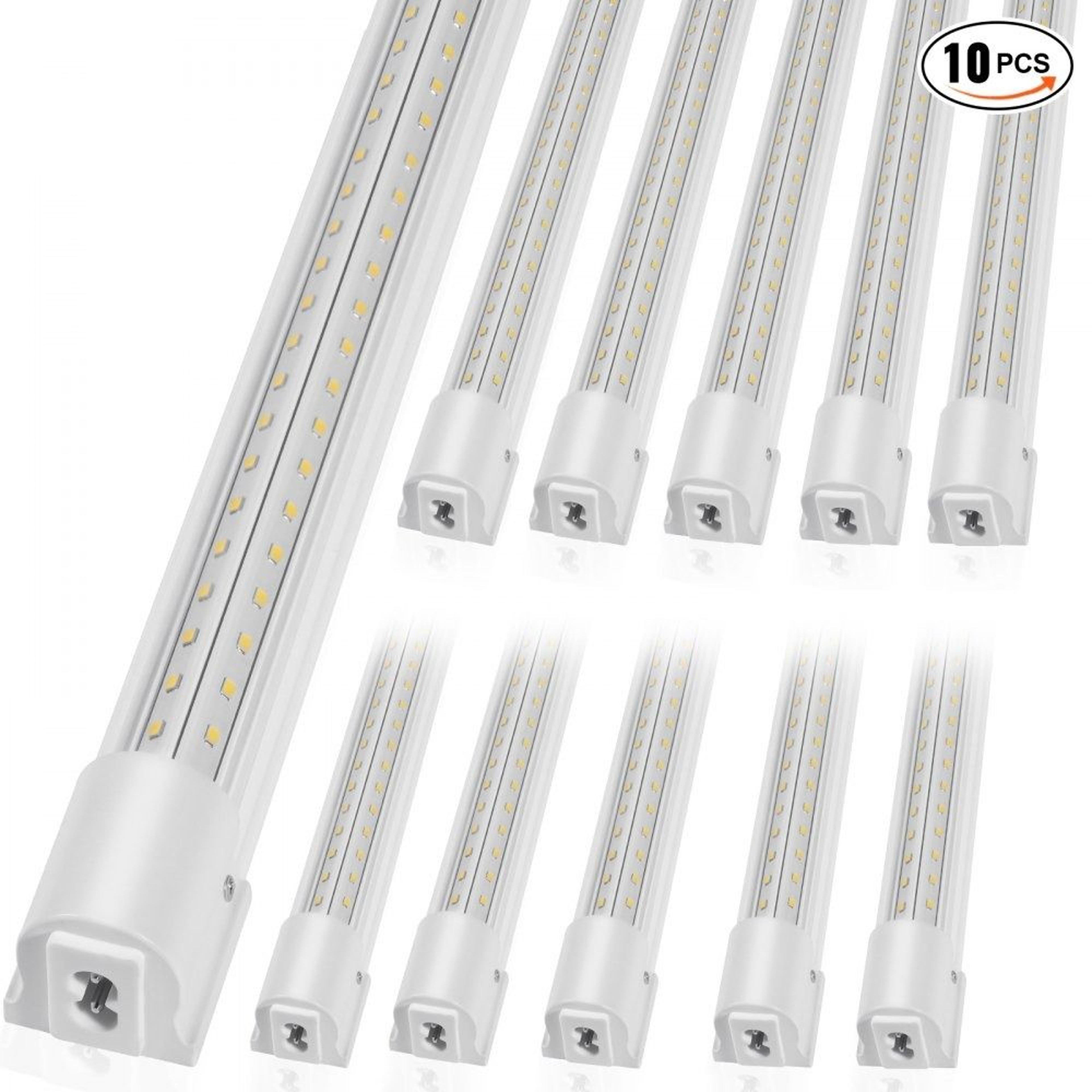 10 pack led shop light 4ft linkable garage lighting fixture 6500lm ceiling lights