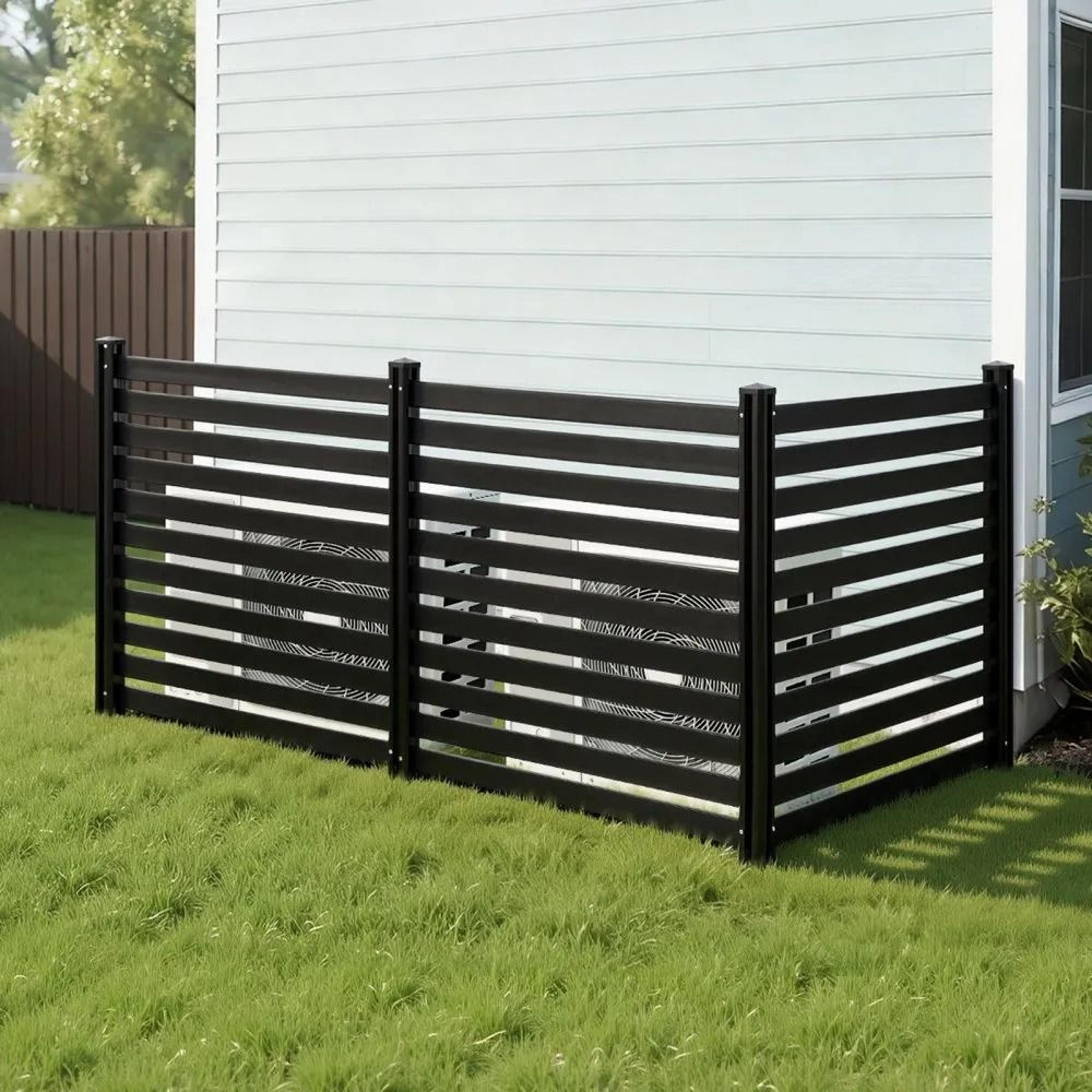 Outdoor Privacy Screen Fence Panels 50 X 48 In Vinyl Enclosure For AC Units Trash Bins And Pool Equ 6