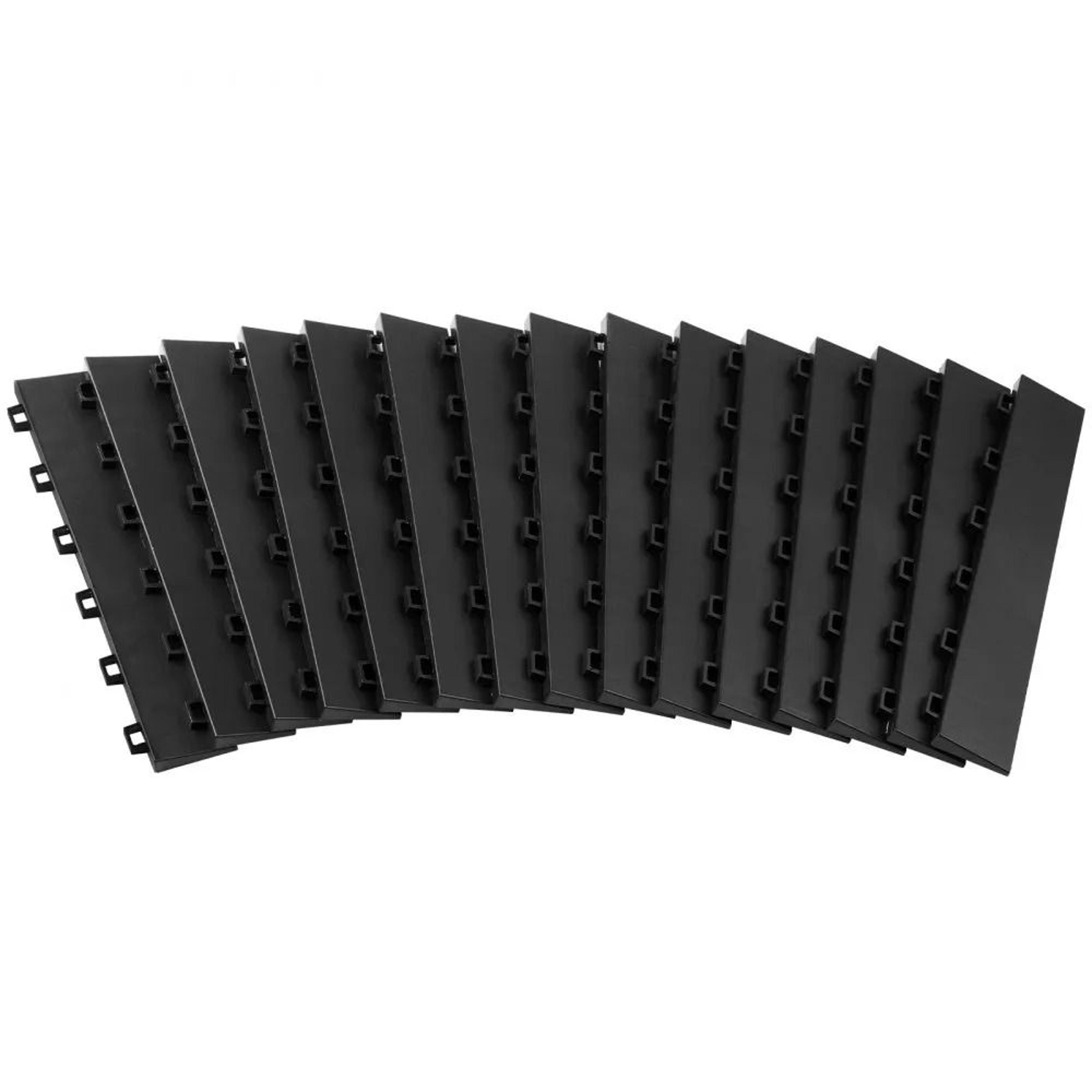 garage floor edging kit 15 pcs interlocking mat edge protector for 6 lock garage mats