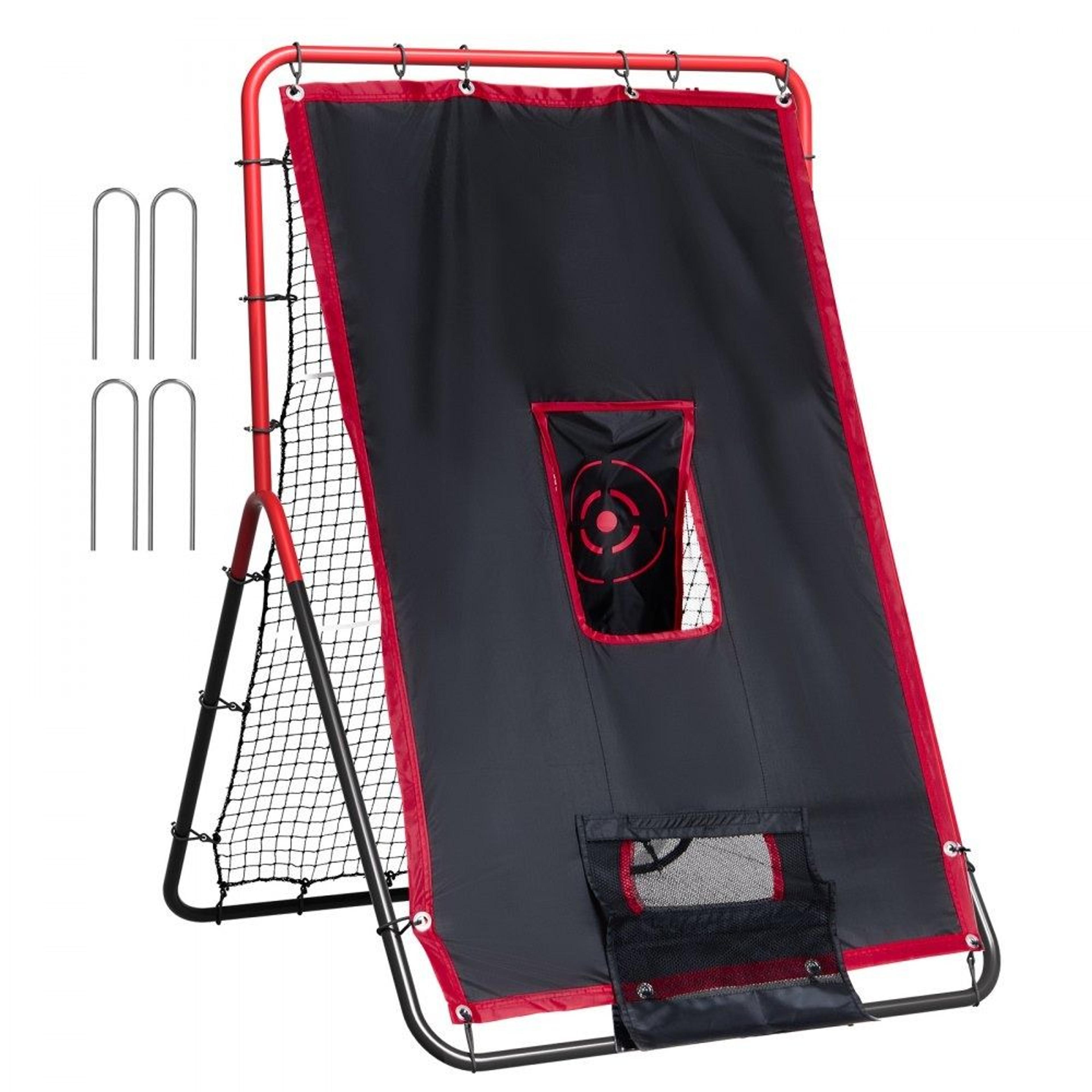 baseball rebounder net 3.5 x 4.5 ft pitching trainer for fielding and throwing practice