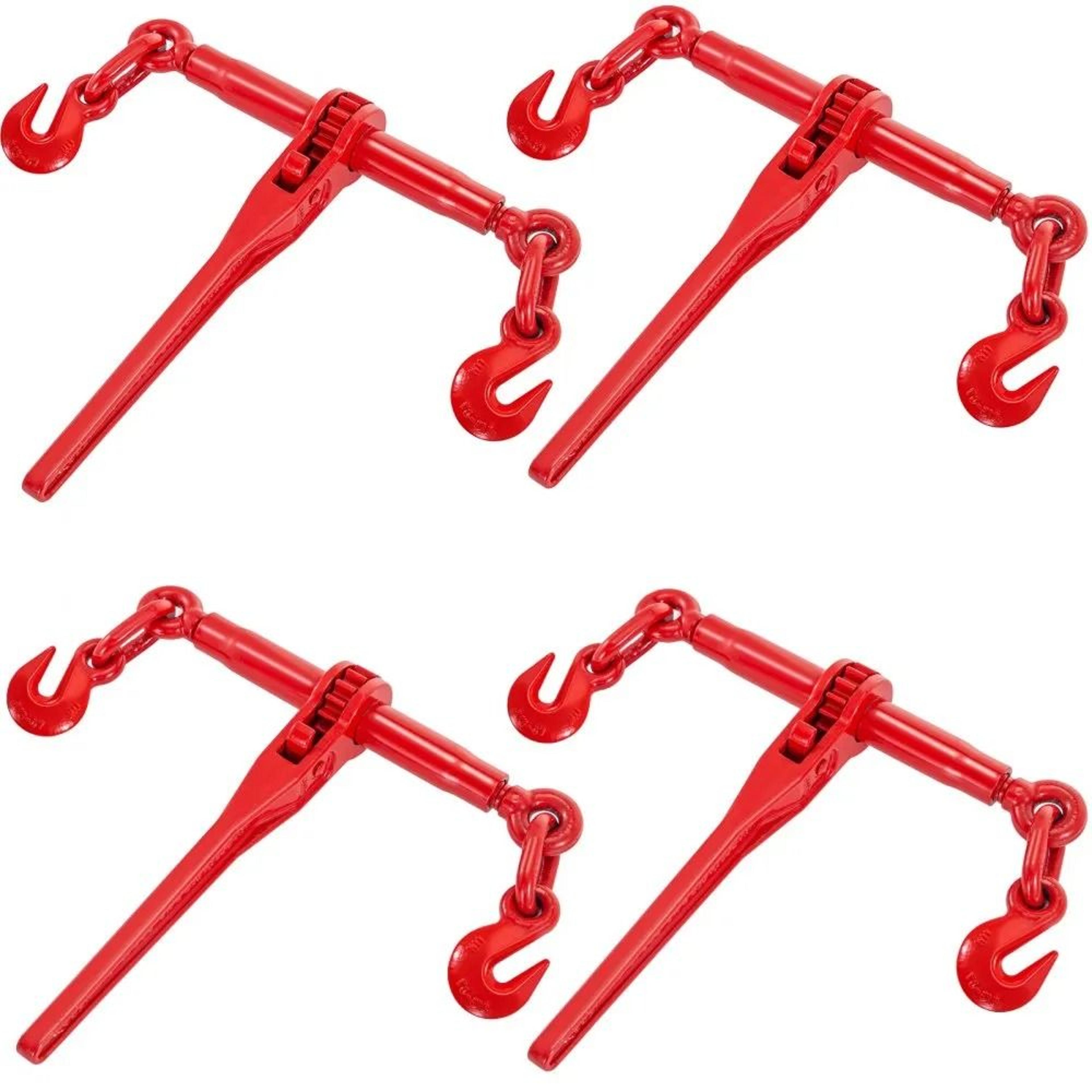 ratchet load binder 9215 lbs heavy duty chain binder for 3/8 to 1/2 inch chains 4 pack