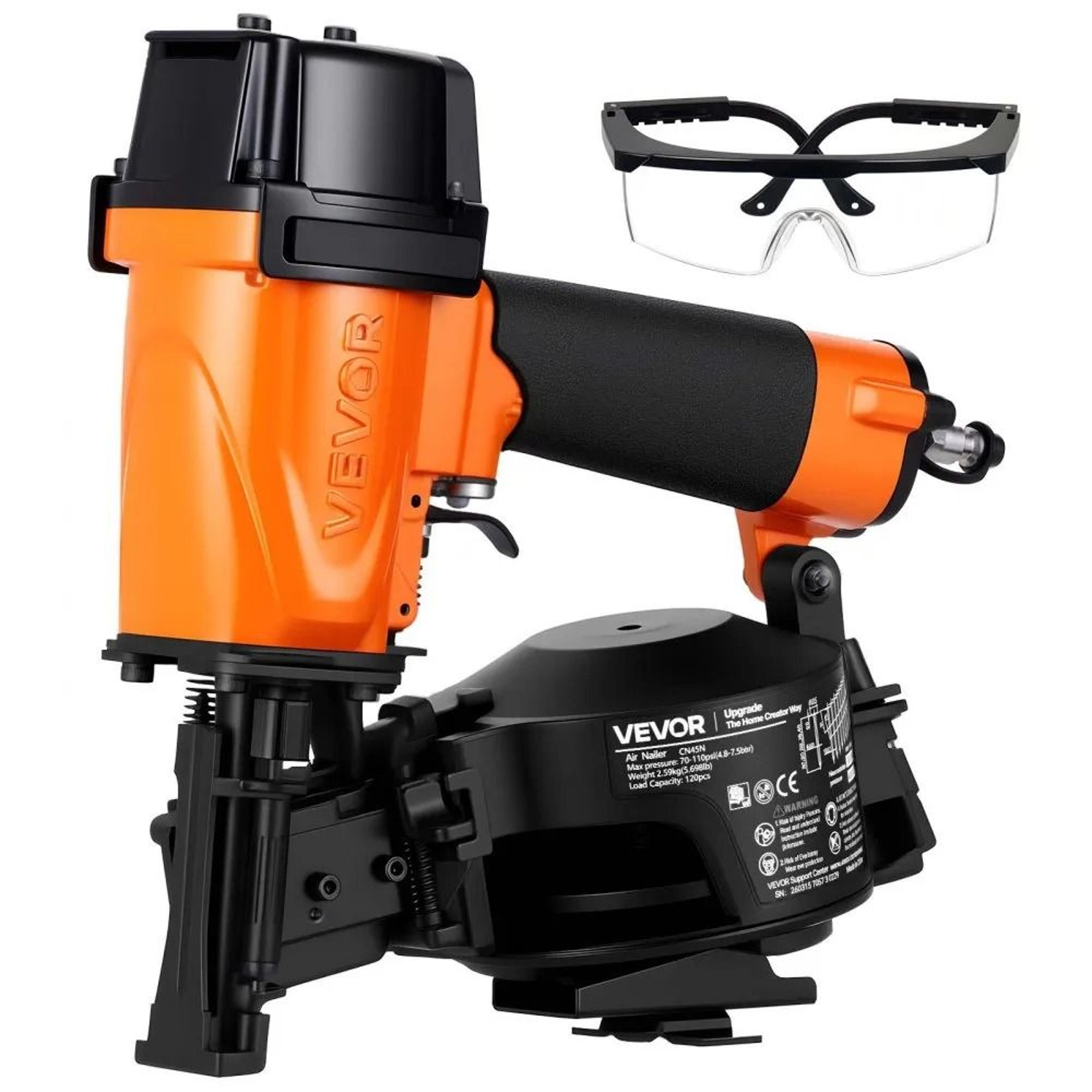 professional roofing nailer 15 degree pneumatic coil roofing nail gun