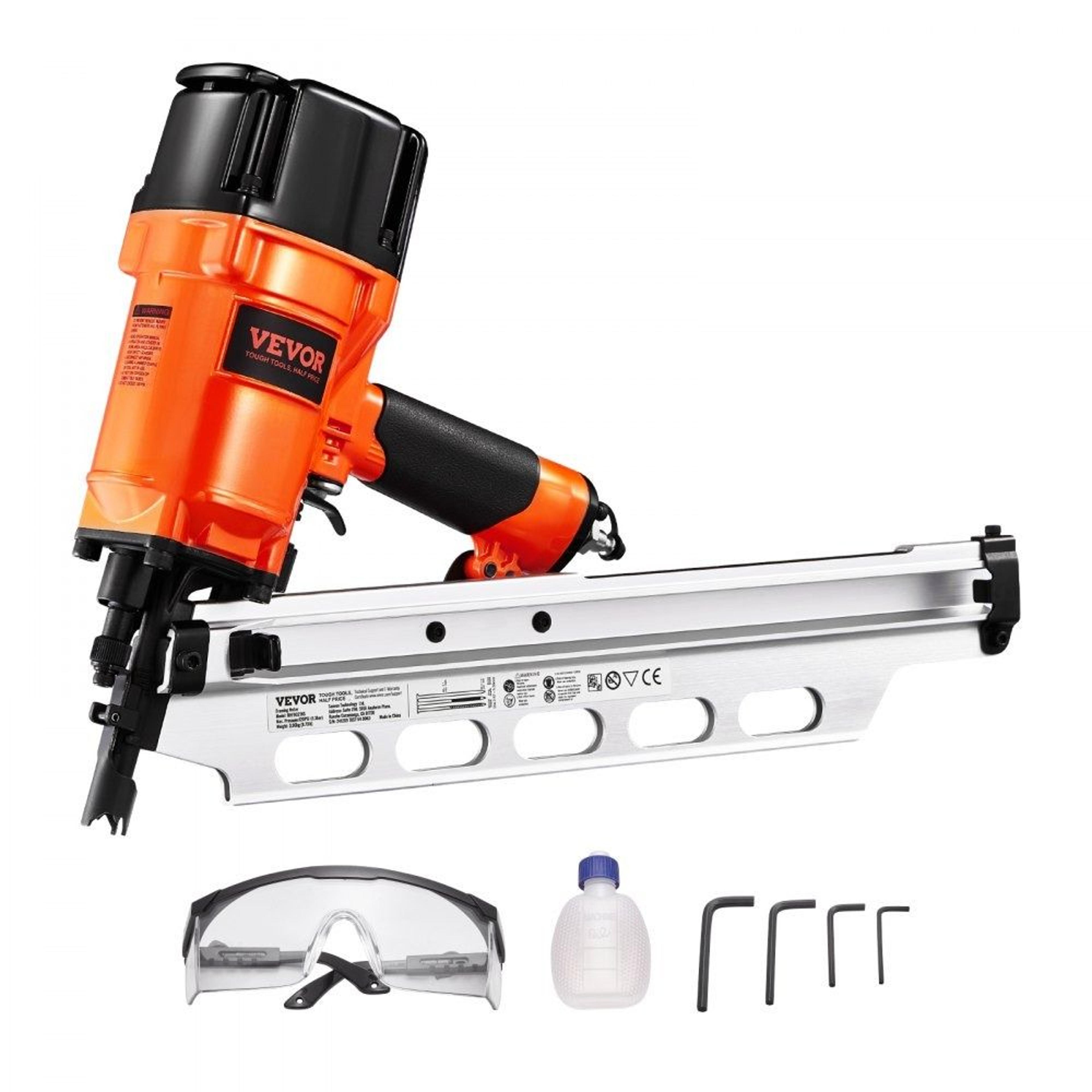 21 degree pneumatic framing nailer 2 to 3-1/2 inch full round head air nail gun