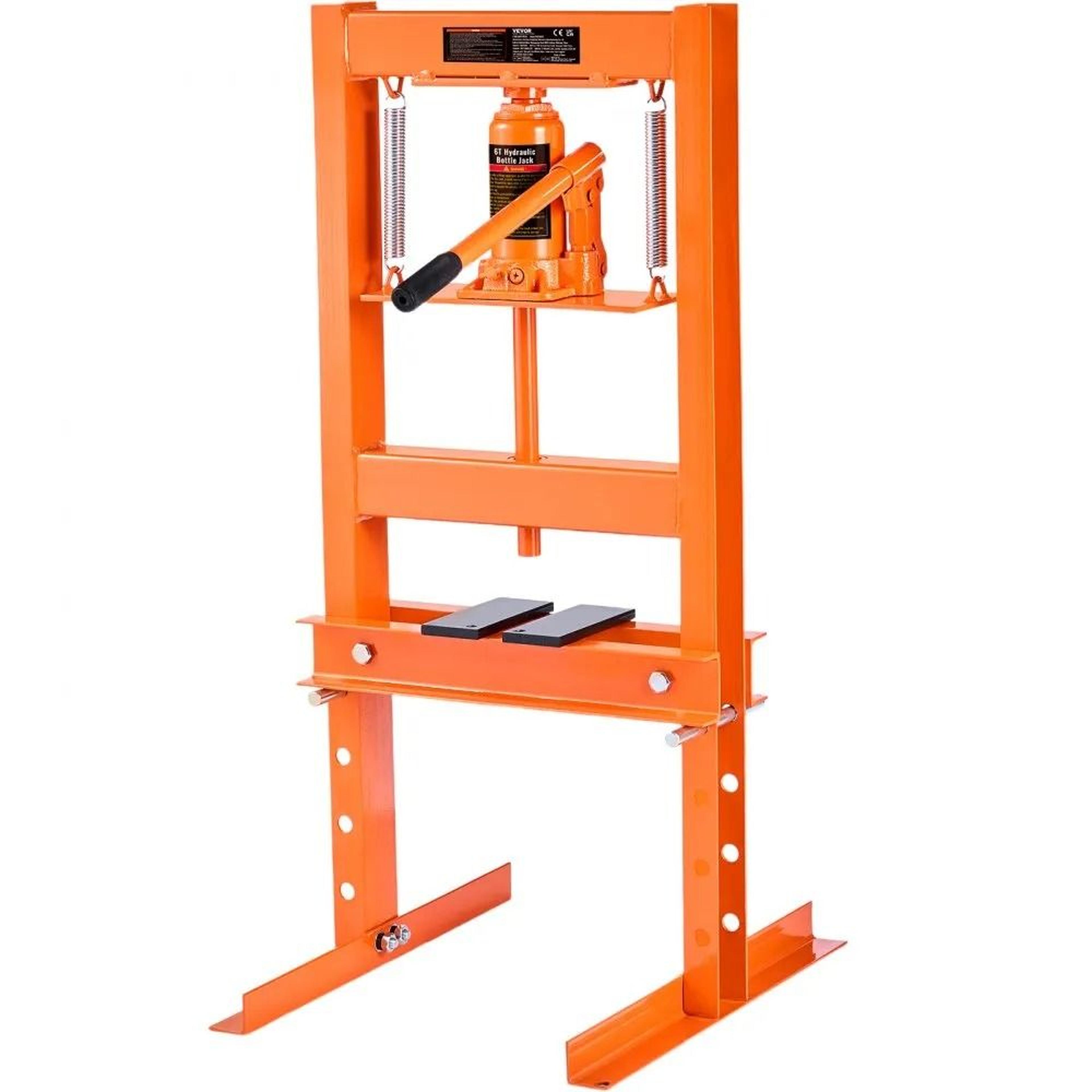 6 ton hydraulic shop press h frame heavy duty garage workshop press with adjustable plates