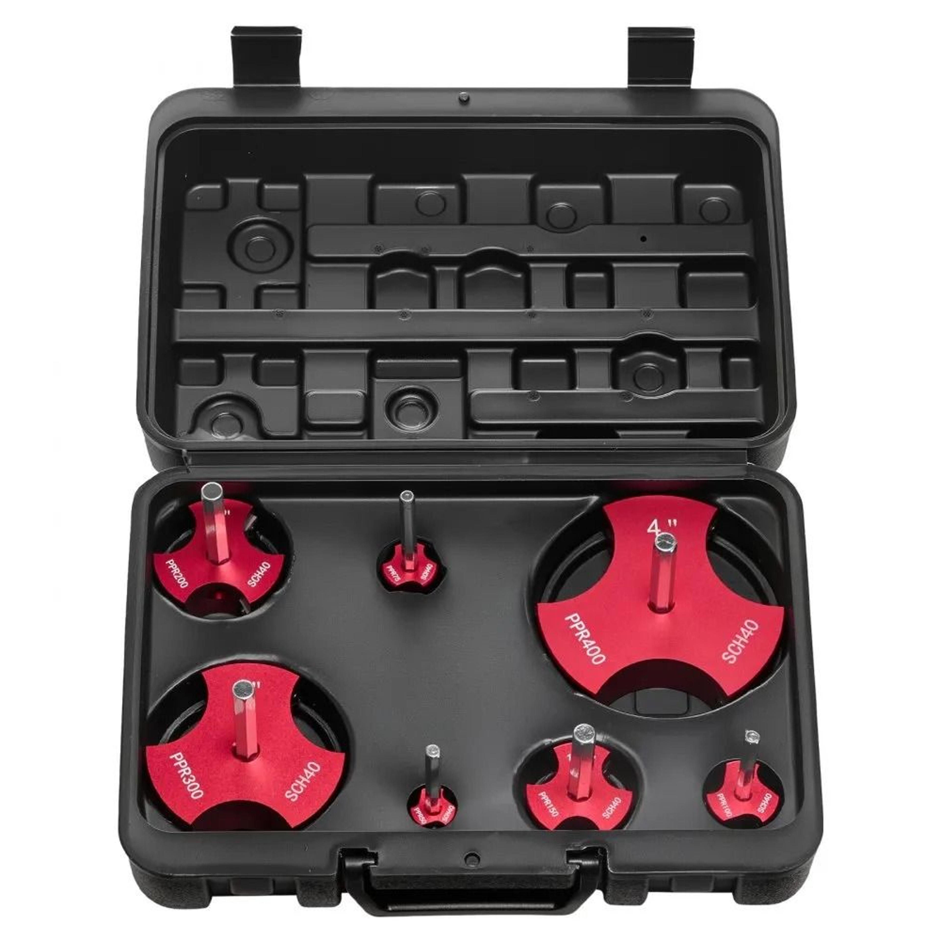 PVC Pipe Reamer Kit 7 Piece Fitting Socket Saver Tool Set For Plumbing Repairs 10