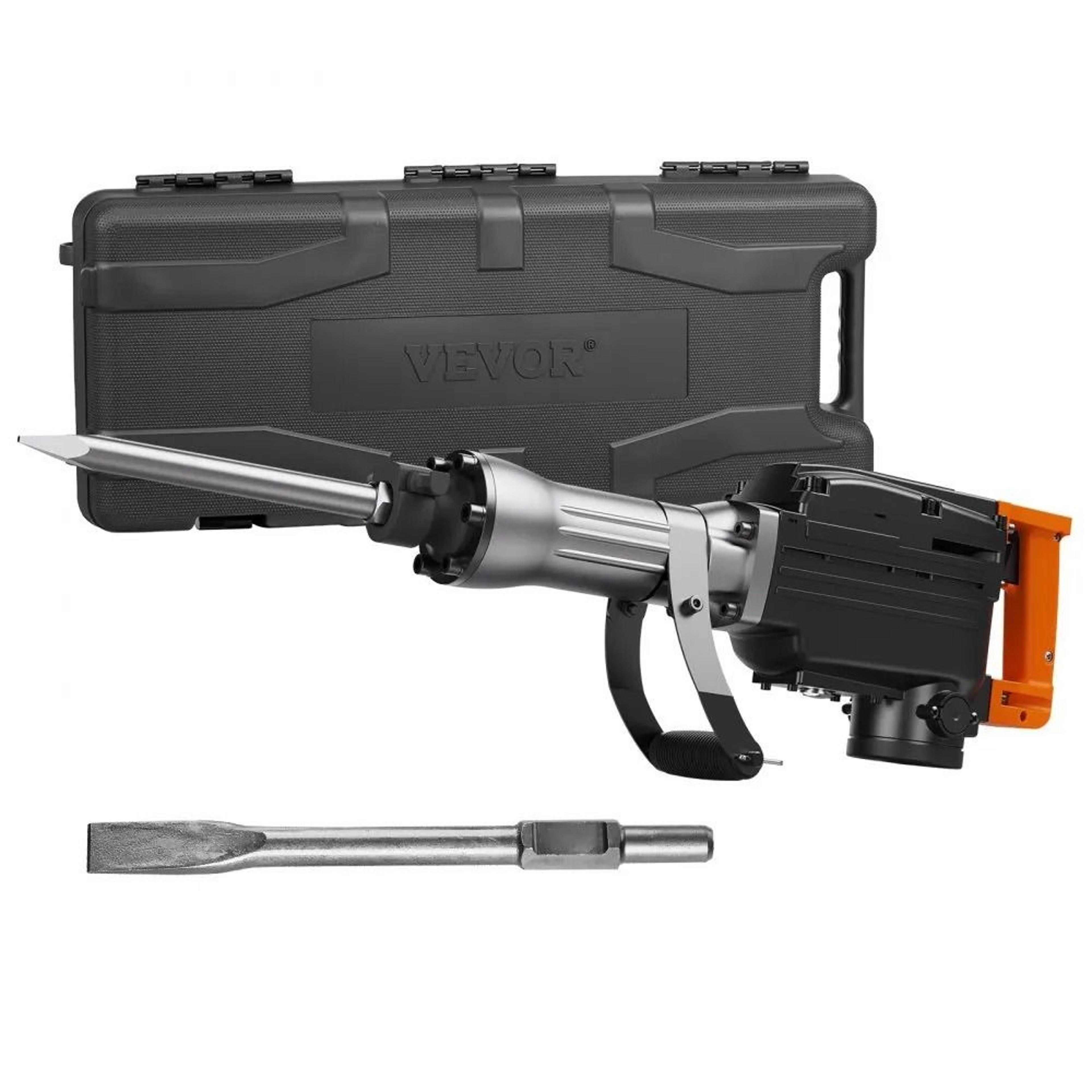 2200w electric demolition jack hammer heavy duty concrete breaker with chisels and carry case