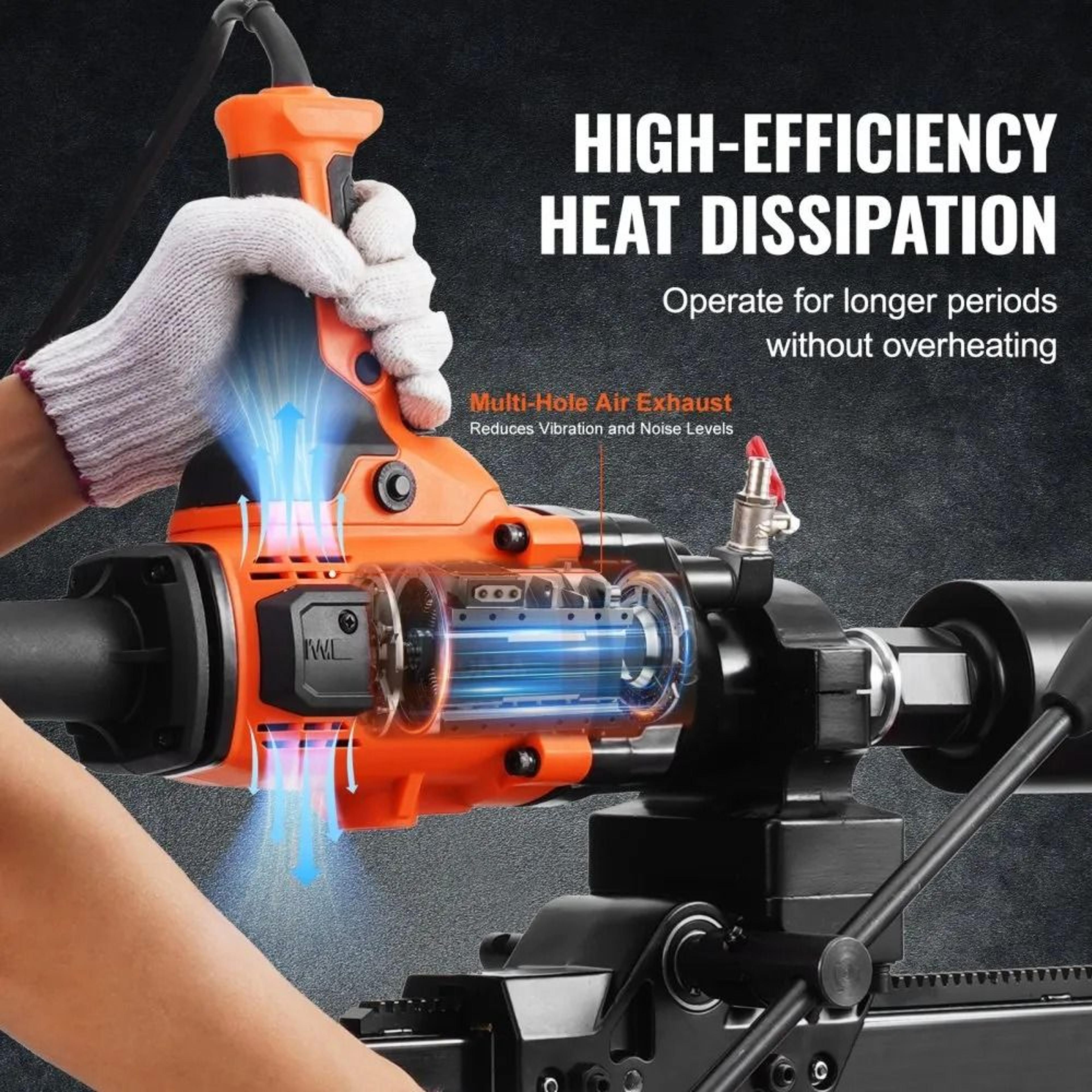 2000W Core Drill Machine With Stand For Concrete Brick And Marble 3
