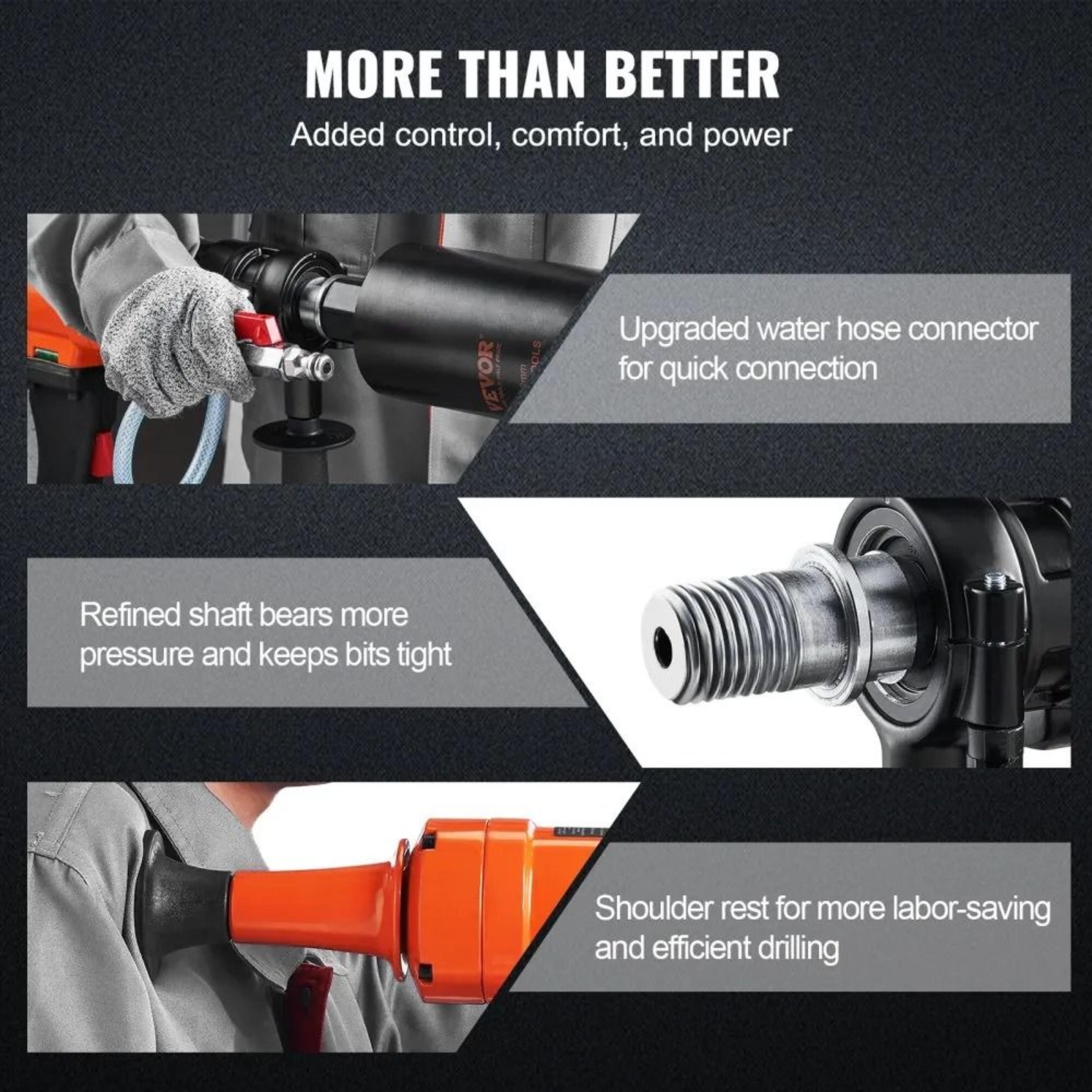 4 Inch Diamond Core Drill Handheld Wet Concrete Core Drill 1500W 2