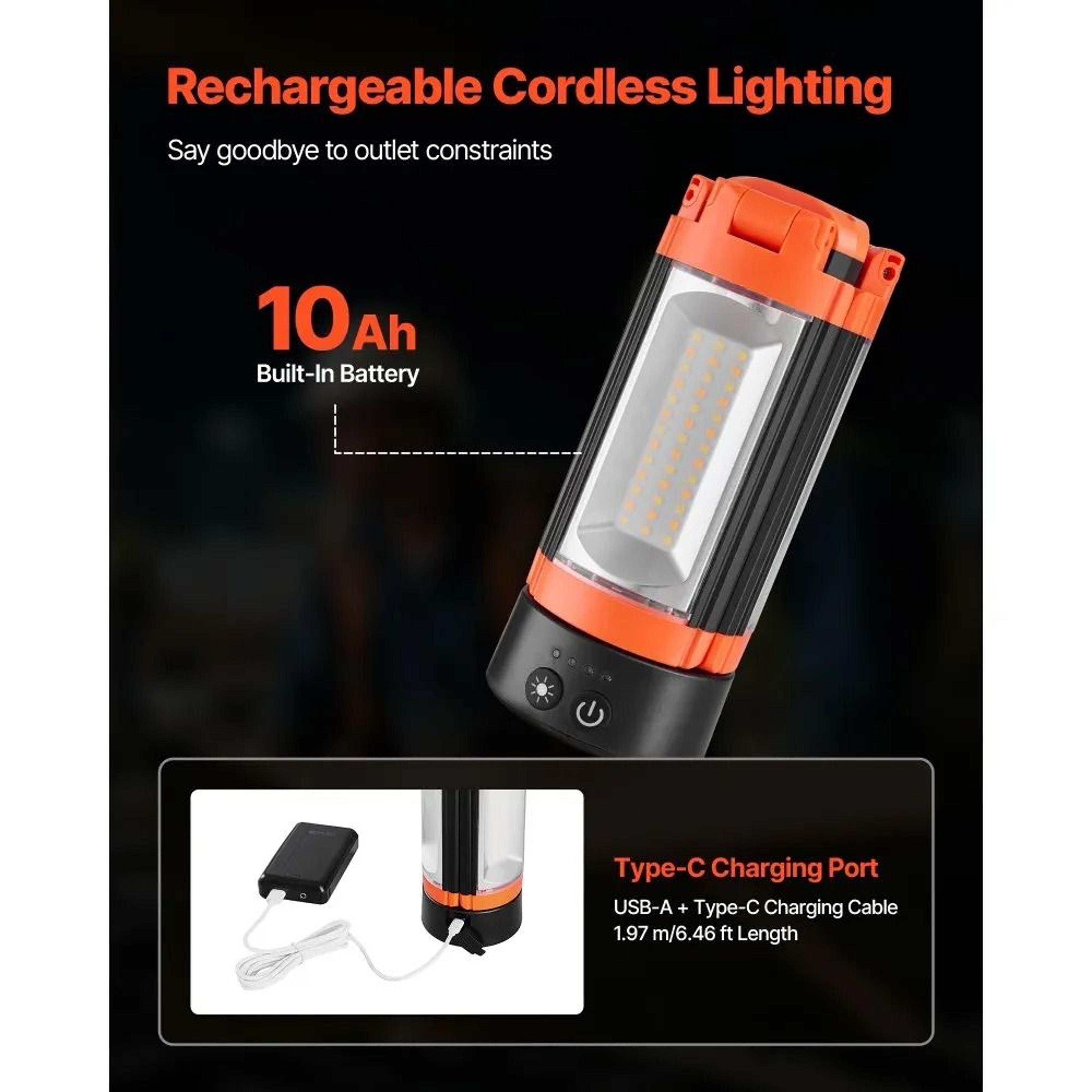 Rechargeable LED Work Light With Stand 2200 Lumens Portable Tripod Construction Light 3