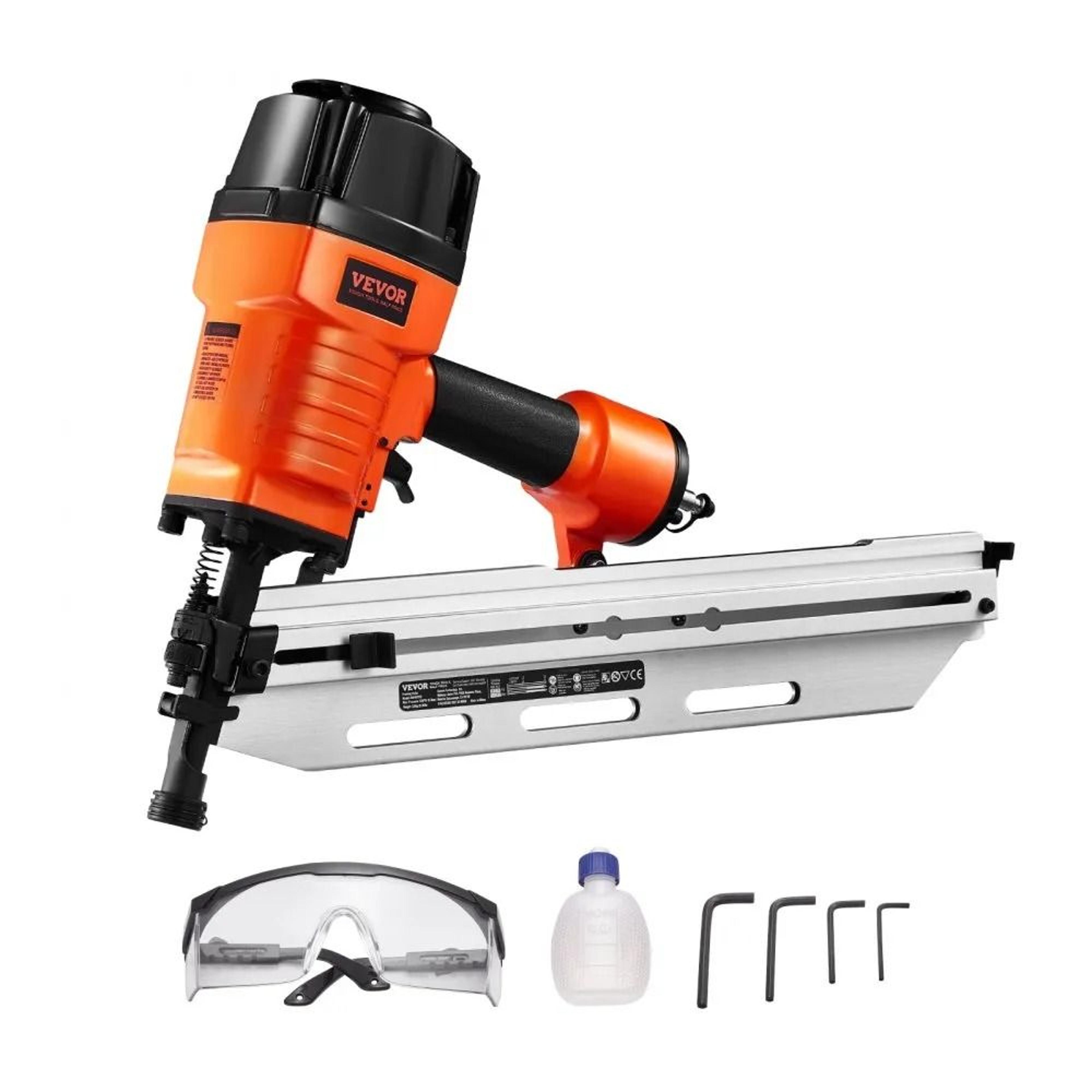 21 degree framing nailer 80-120 psi pneumatic air nail gun with depth adjustment