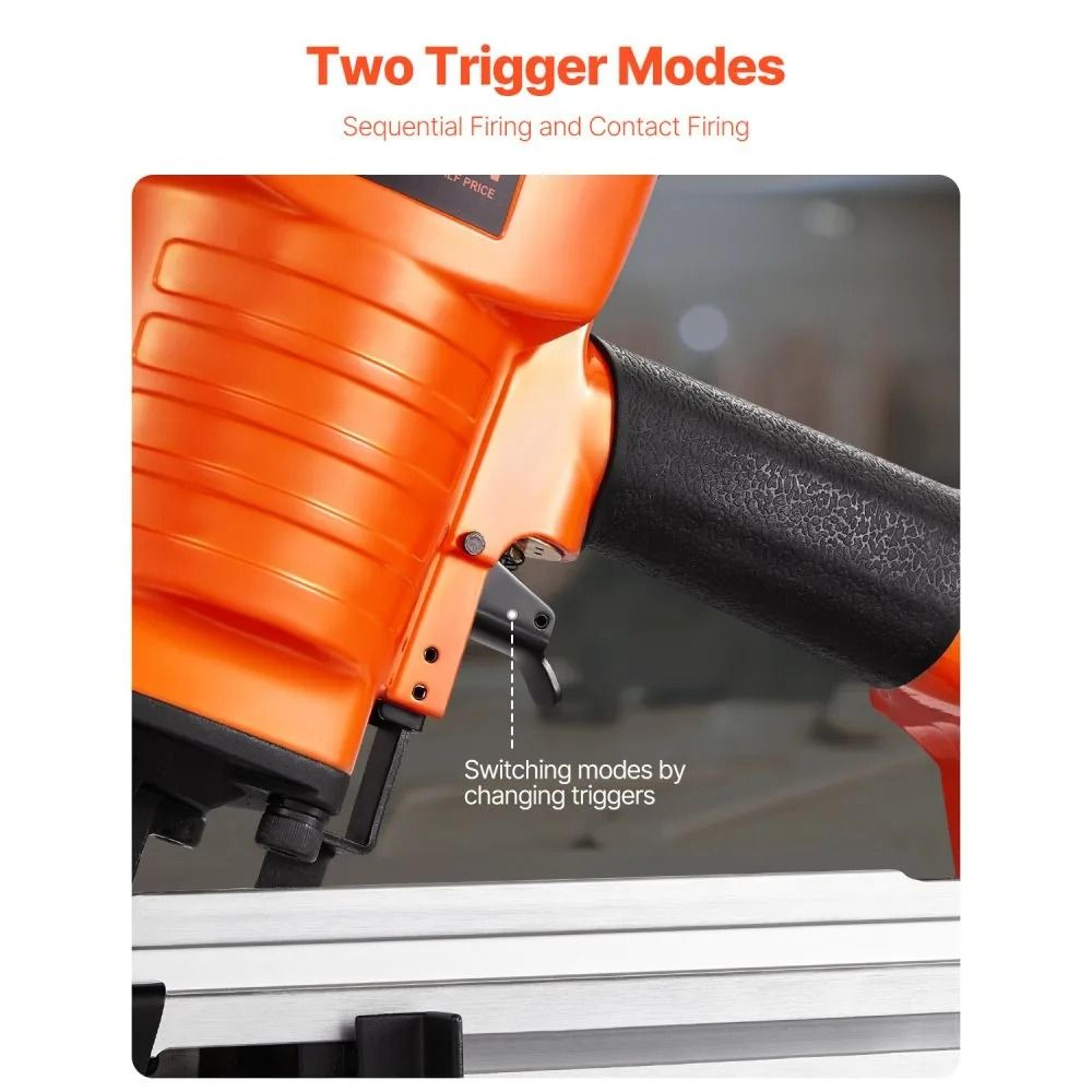 21 Degree Framing Nailer 80120 PSI Pneumatic Air Nail Gun With Depth Adjustment 4