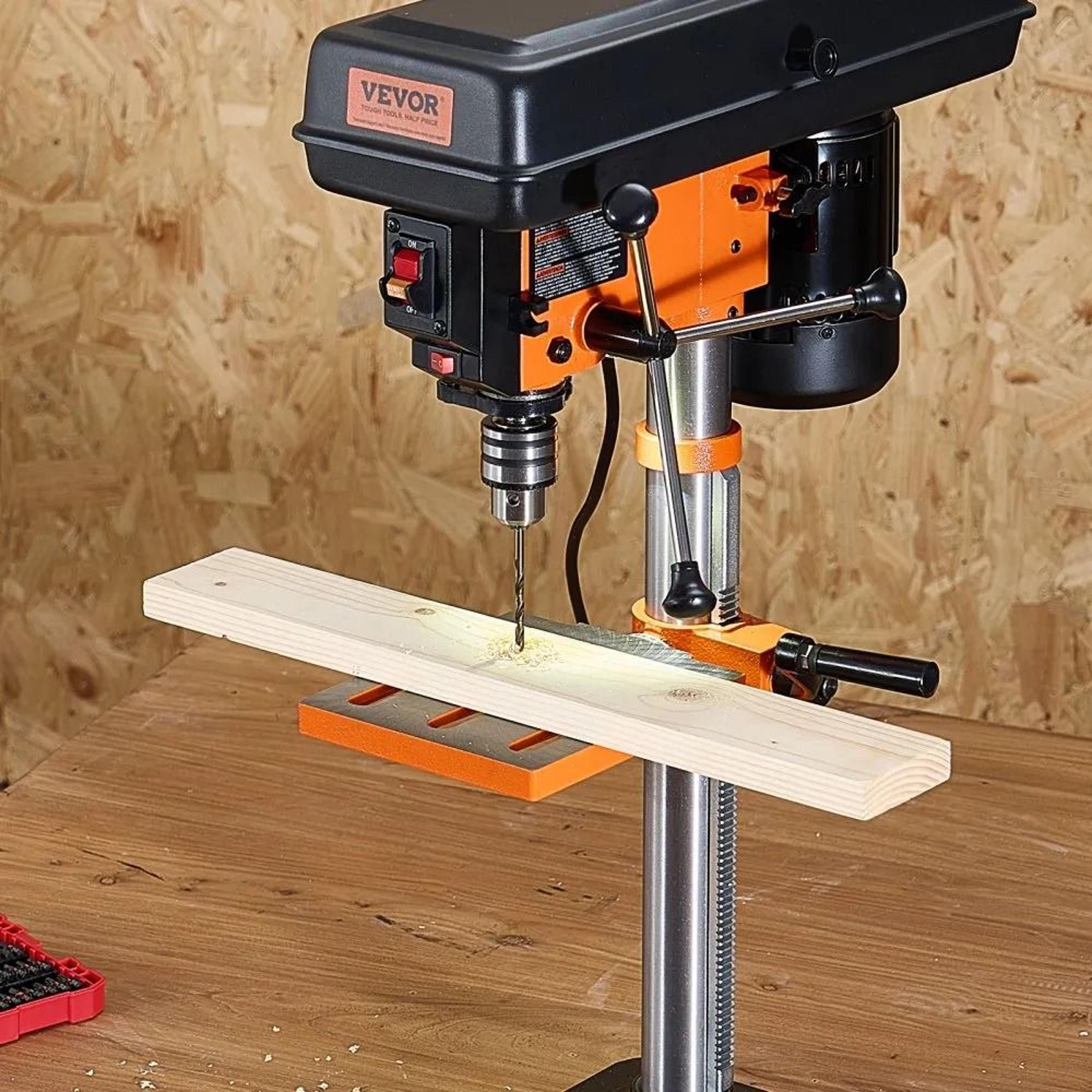 10 Inch Benchtop Drill Press Variable Speed Machine For Wood And Metal Drilling 6