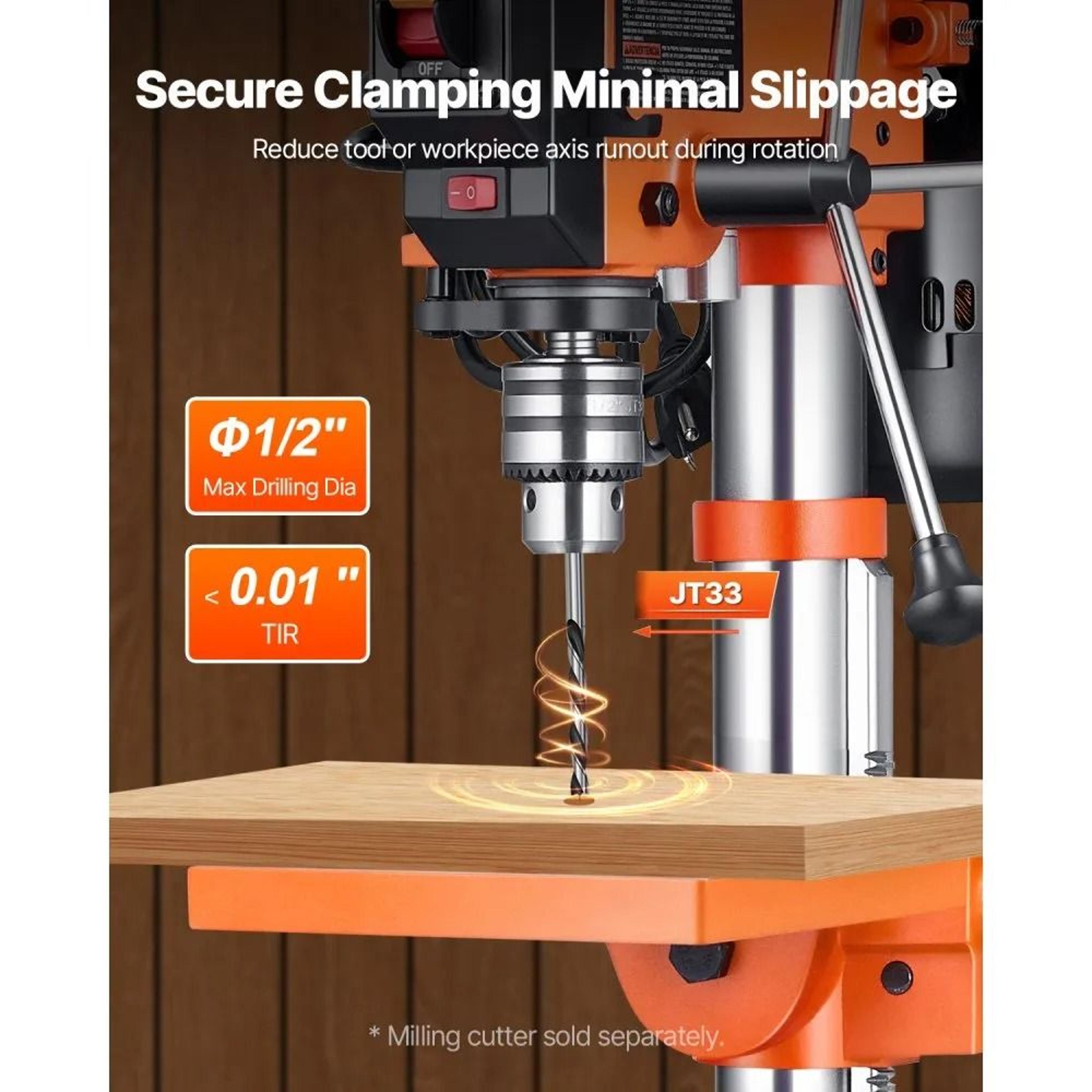 10 Inch Benchtop Drill Press Variable Speed Machine For Wood And Metal Drilling 3