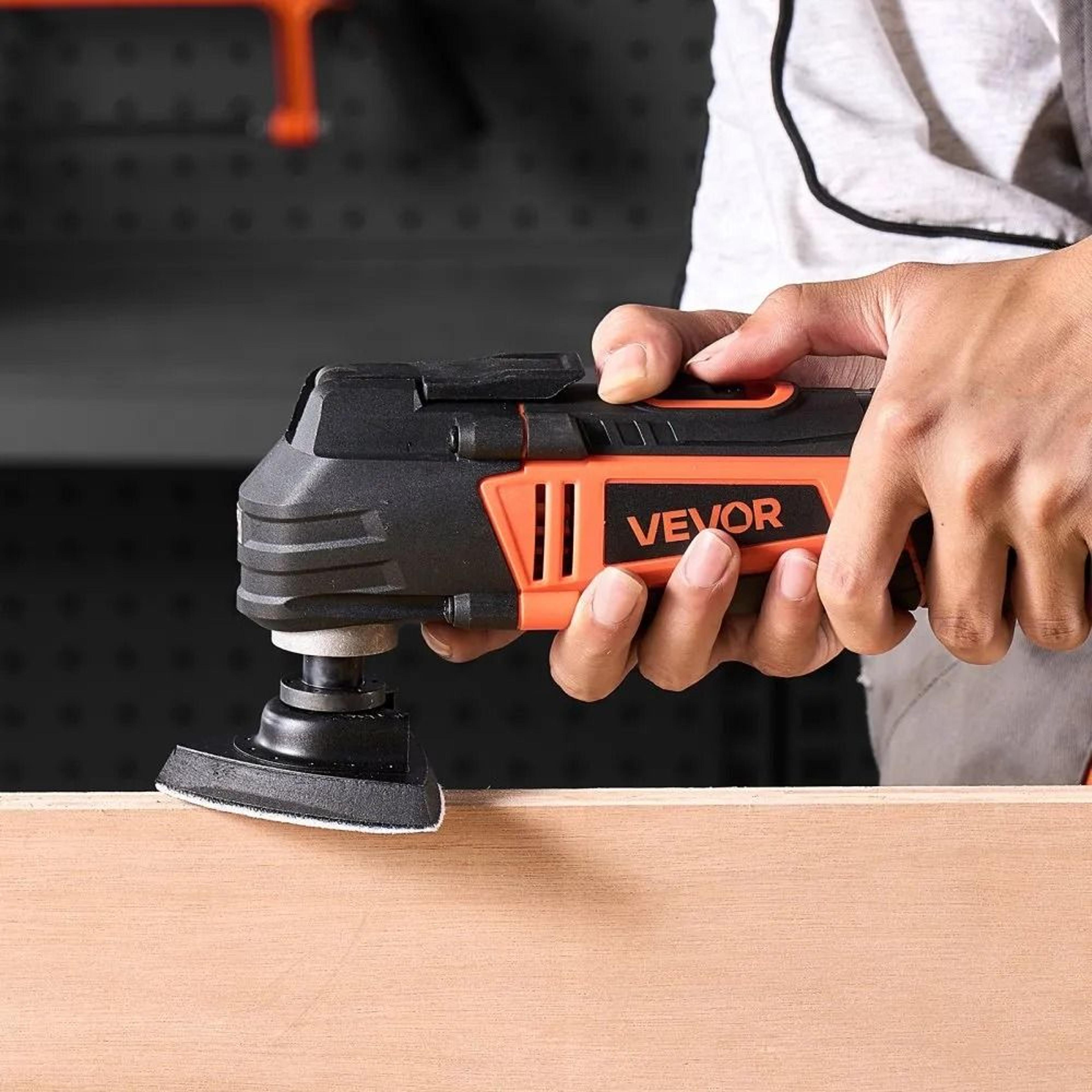Oscillating Multi Tool 4 Amp Corded Electric Multitool With 6 Speeds LED Light And 13 Accessories 6