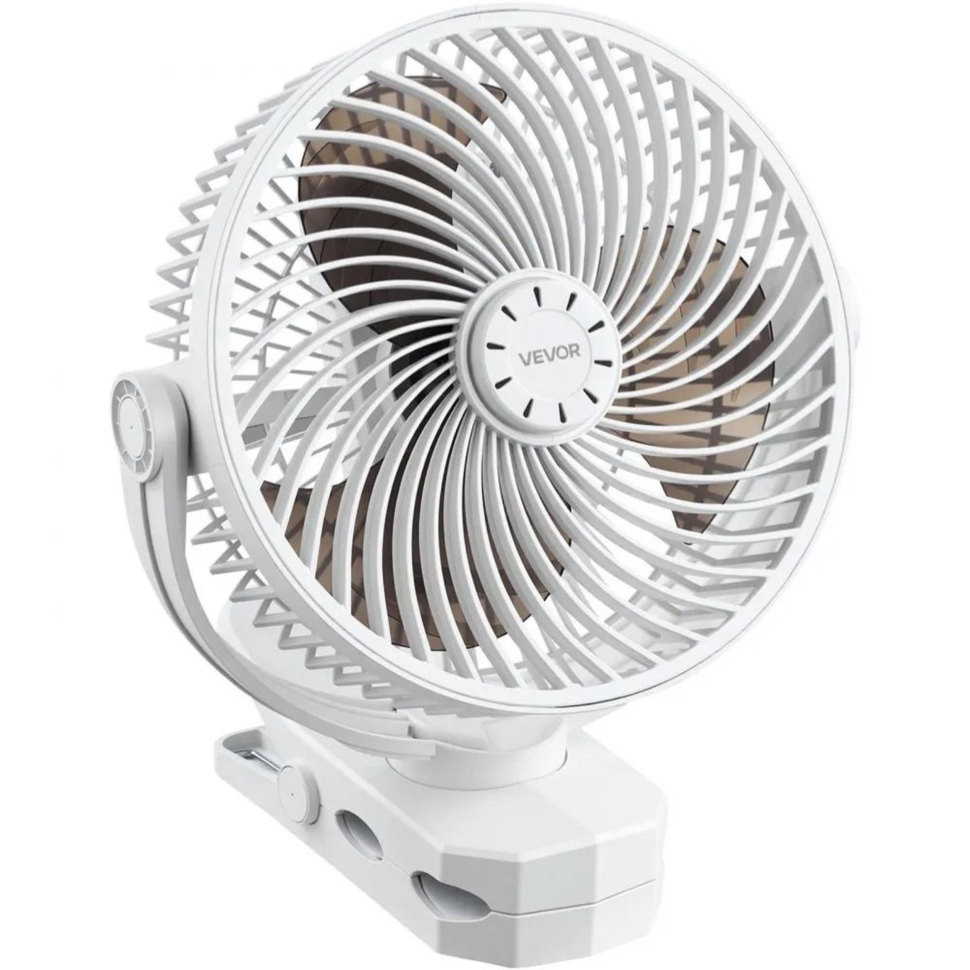 Rechargeable Clip Fan With Strong Airflow Portable Clamp Fan For Desk Office Camping 7