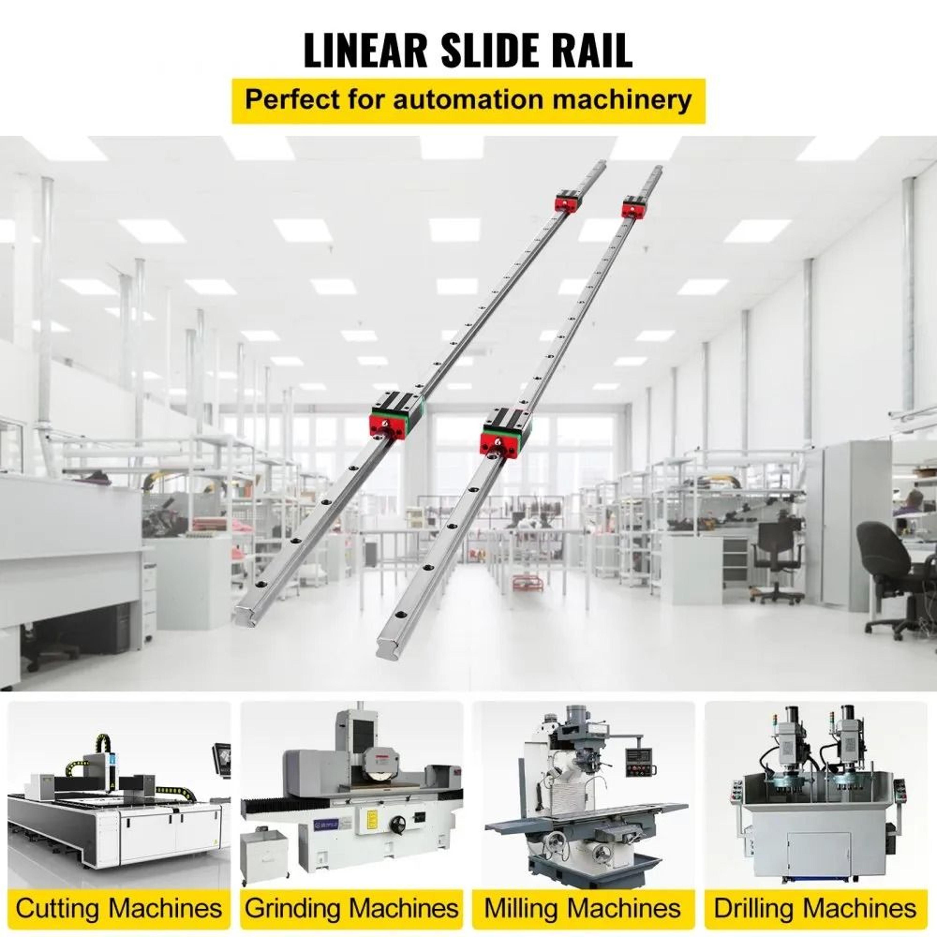 HSR15 1500mm Linear Guide Rail With 4 Bearing Blocks For CNC Precision Motion Systems 5