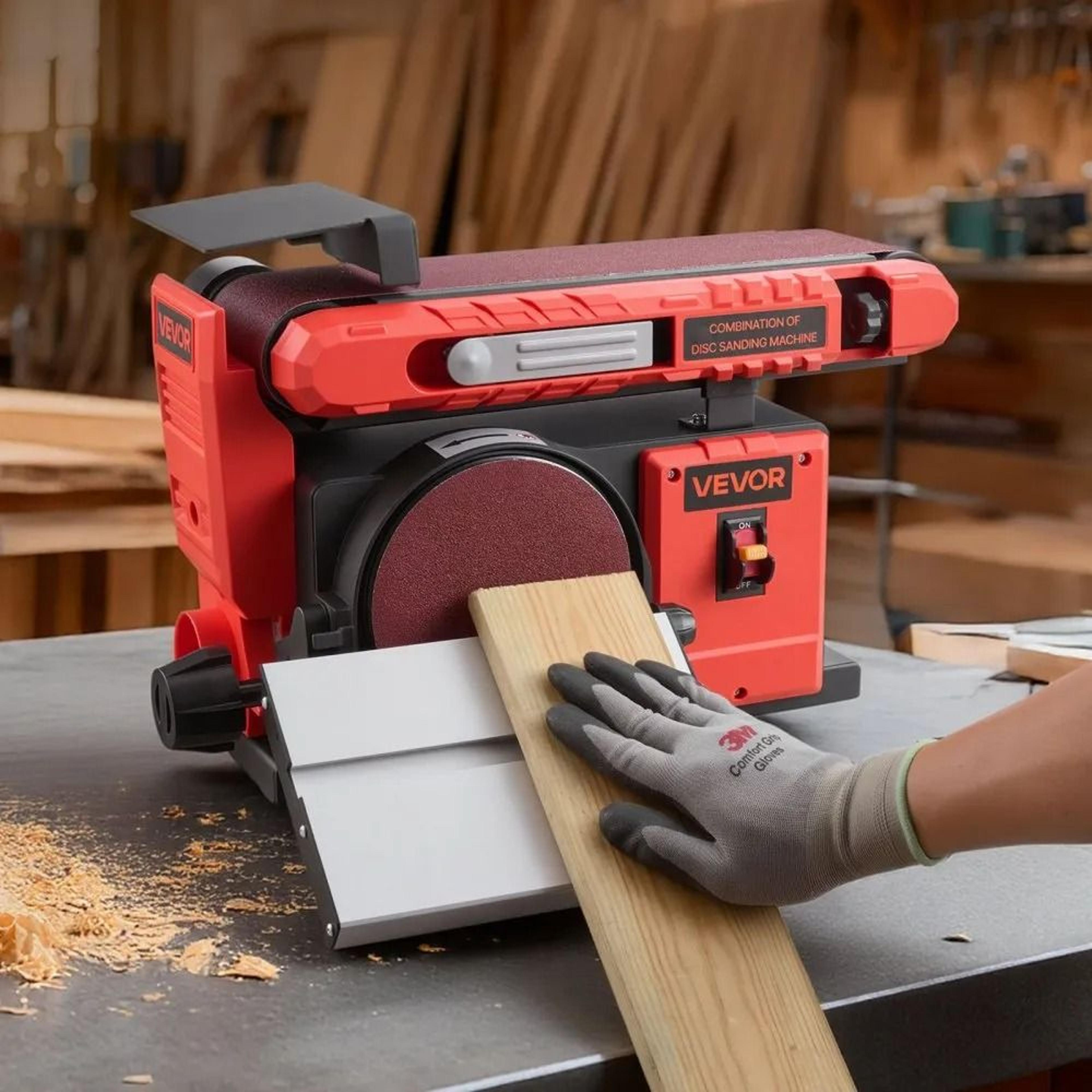 6 Inch Disc Sander And 4 X 36 Inch Belt Sander Combo For Woodworking DIY Projects 6